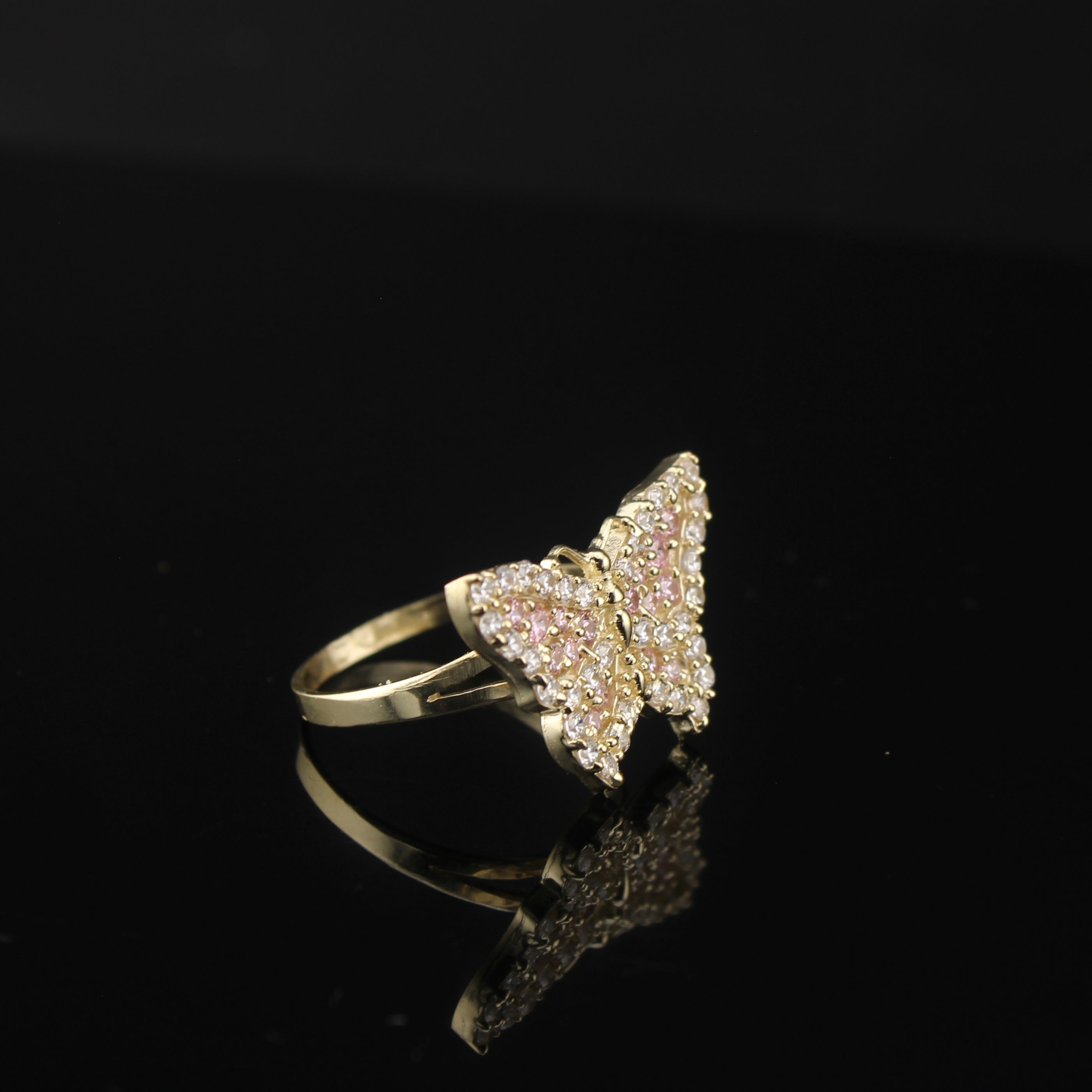 10K Butterfly Womans Ring