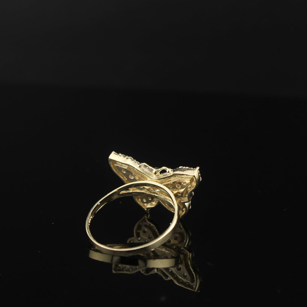 10K Butterfly Womans Ring
