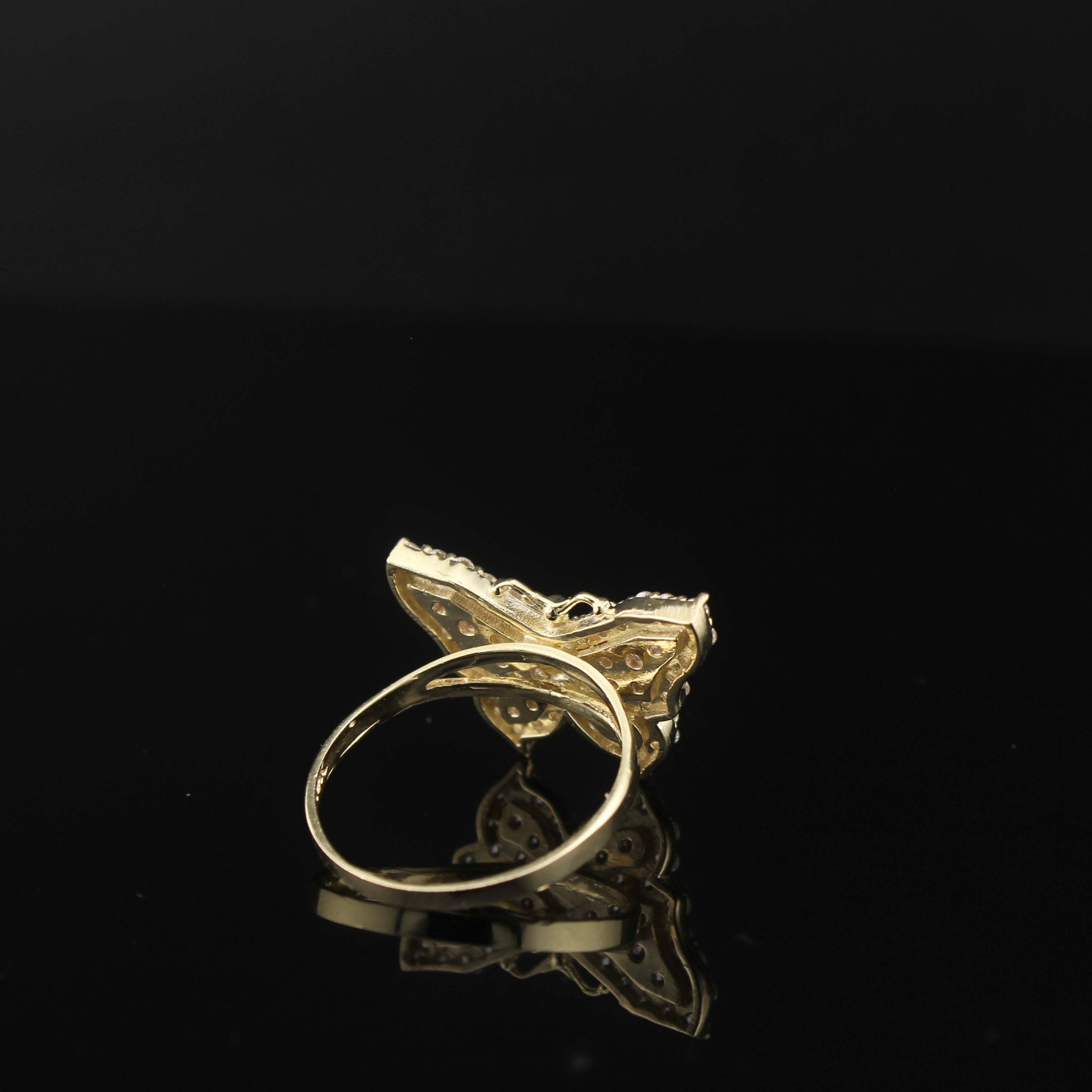 10K Butterfly Womans Ring