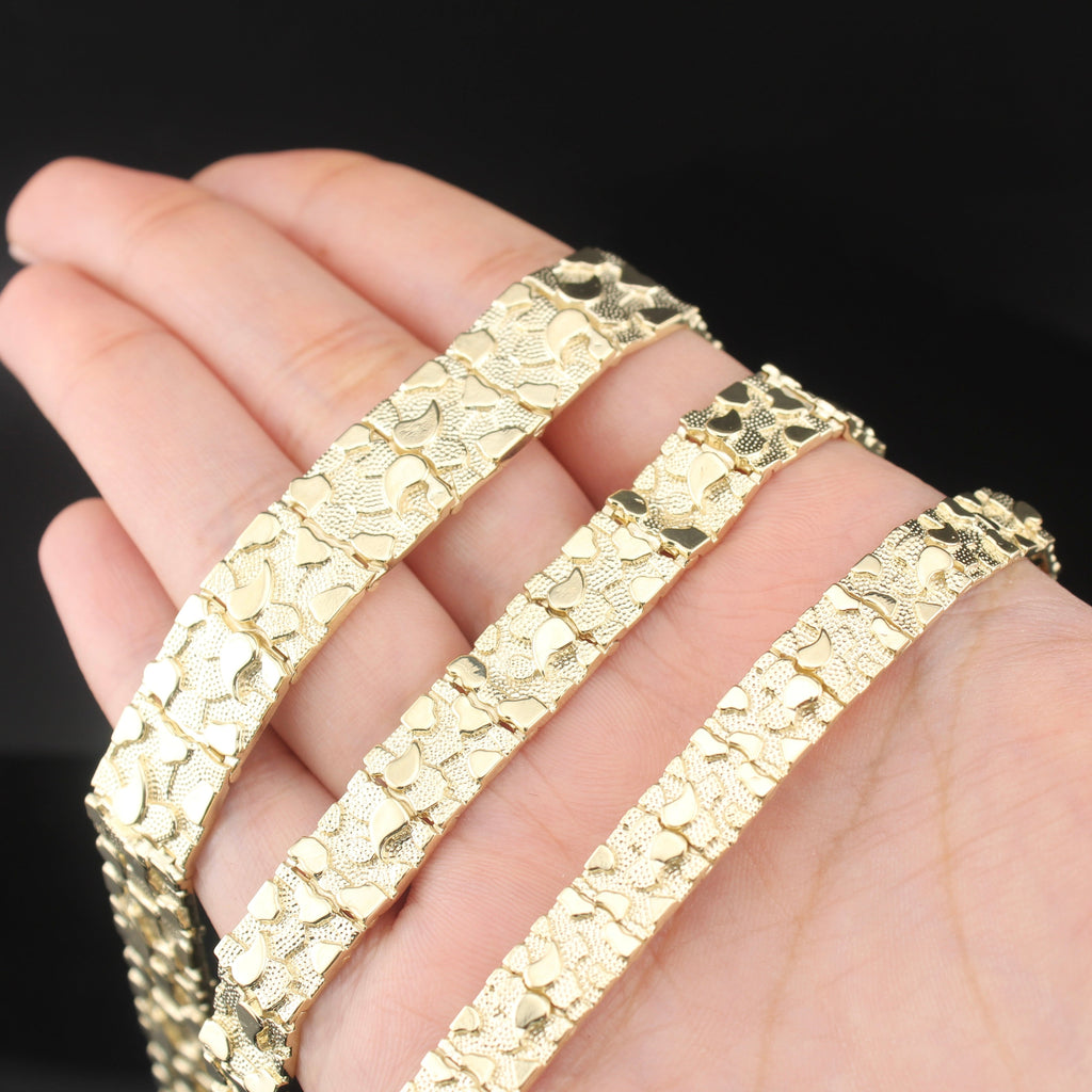 10K Gold Nugget Bracelet