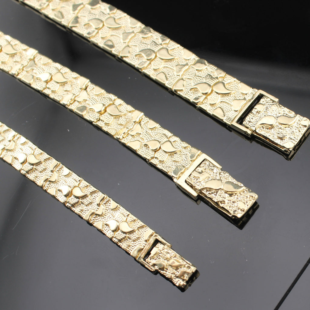10K Gold Nugget Bracelet