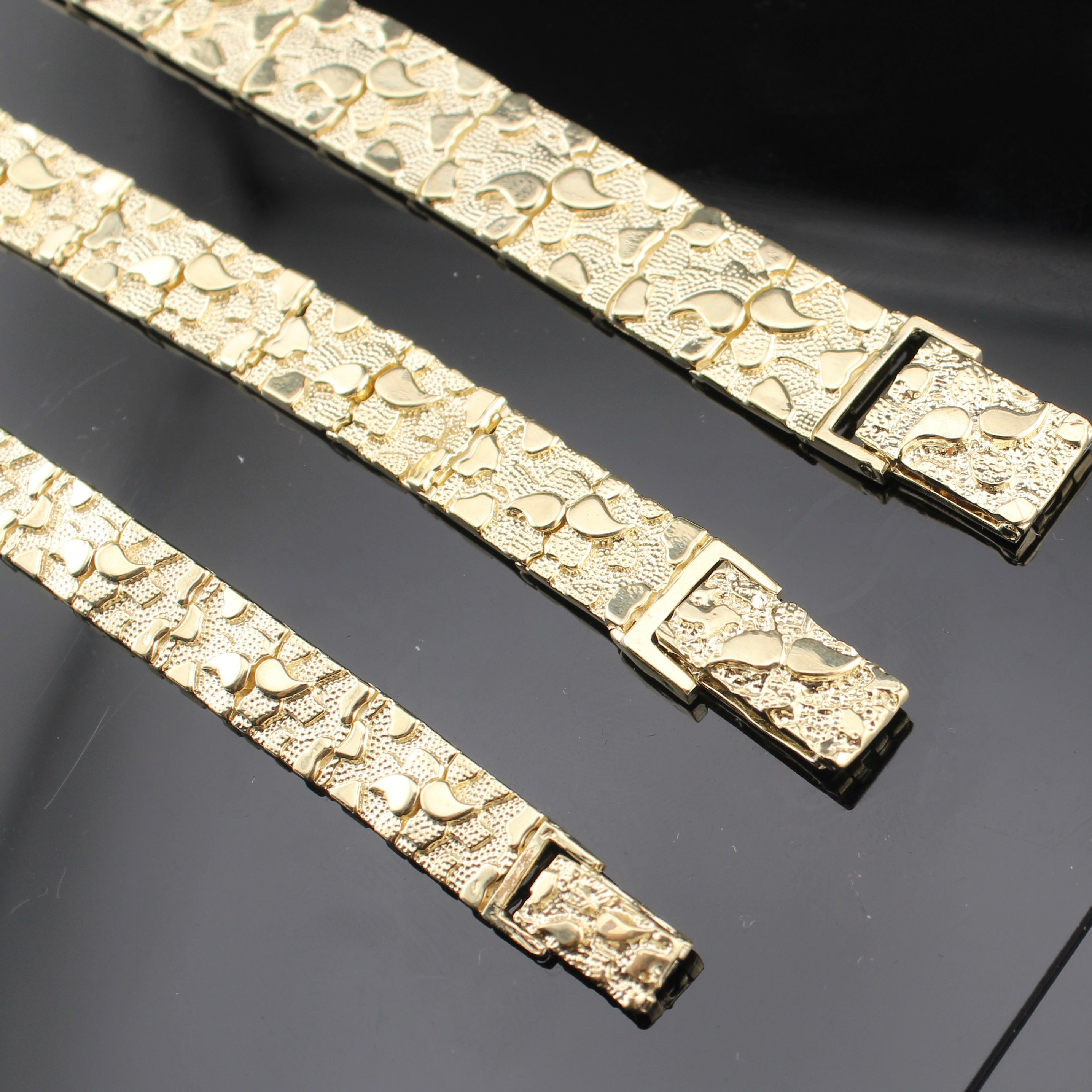 10K Gold Nugget Bracelet