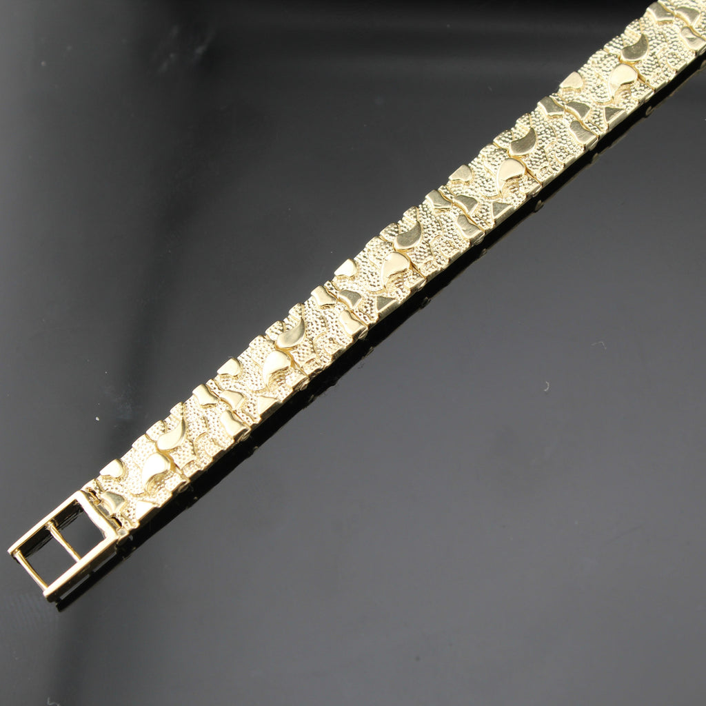 10K Gold Nugget Bracelet