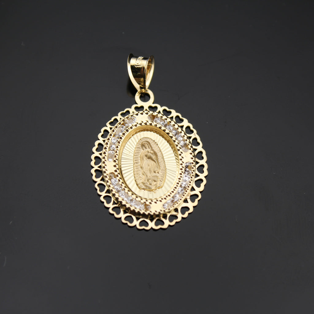 10K Gold Virgin Mary Pendant