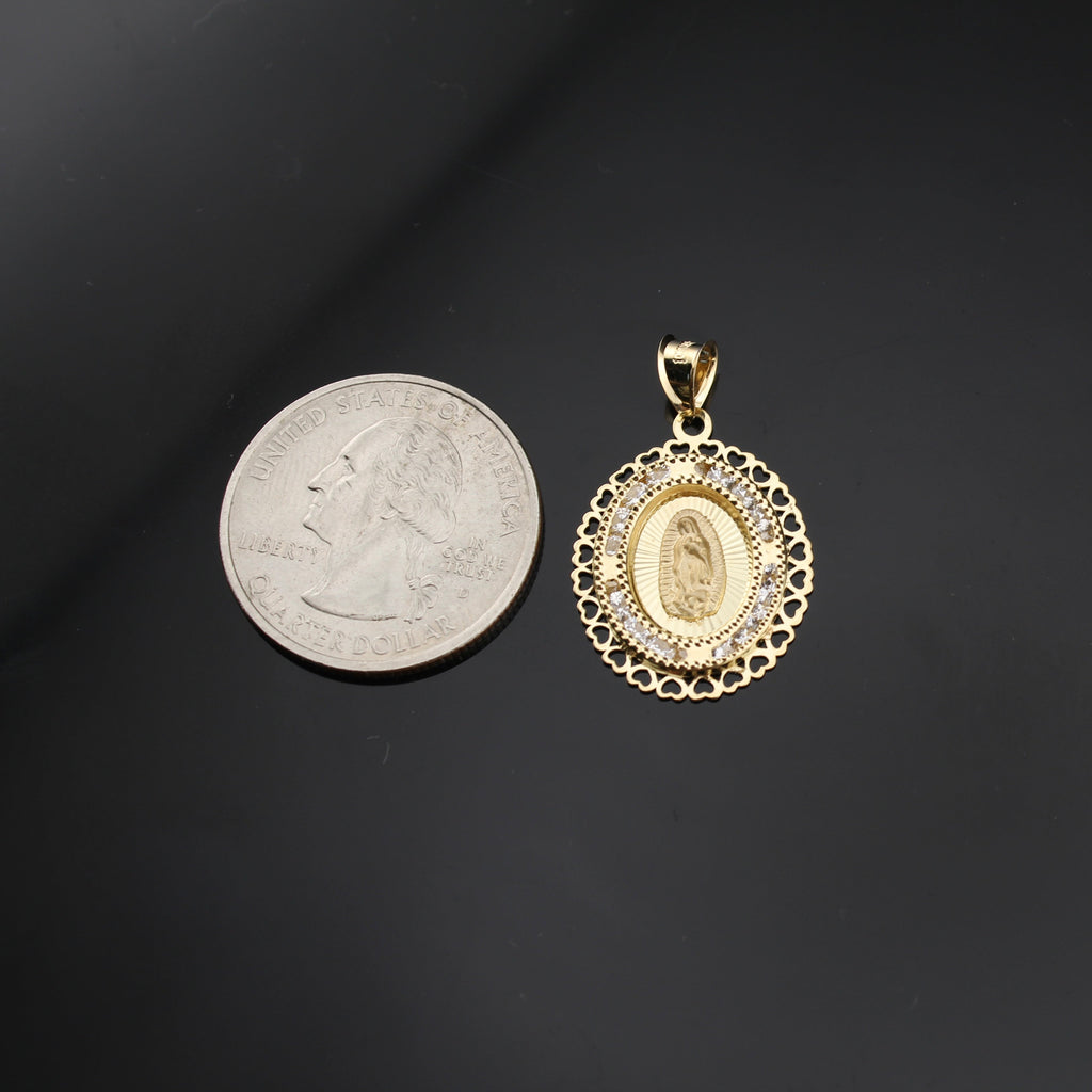 10K Gold Virgin Mary Pendant