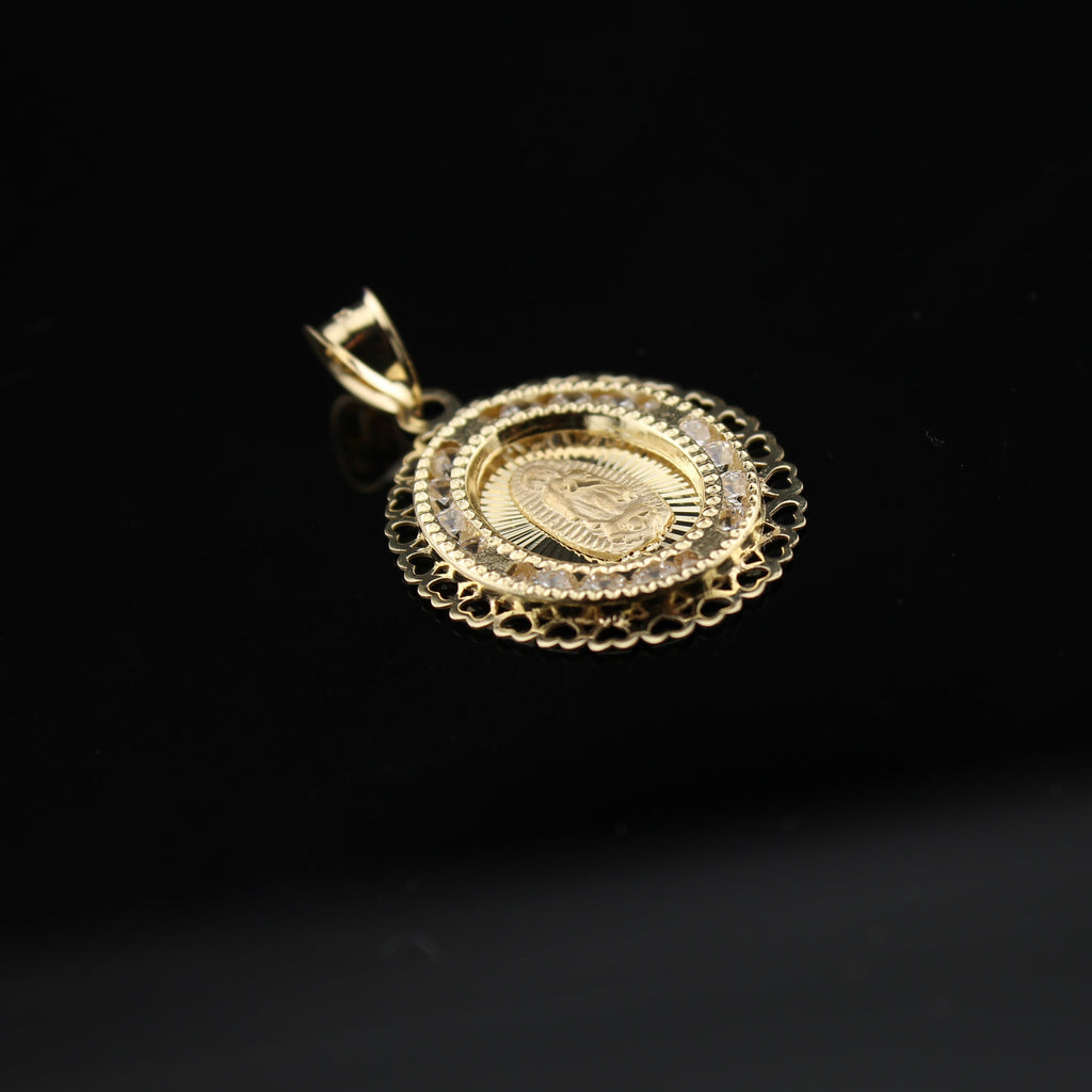 10K Gold Virgin Mary Pendant
