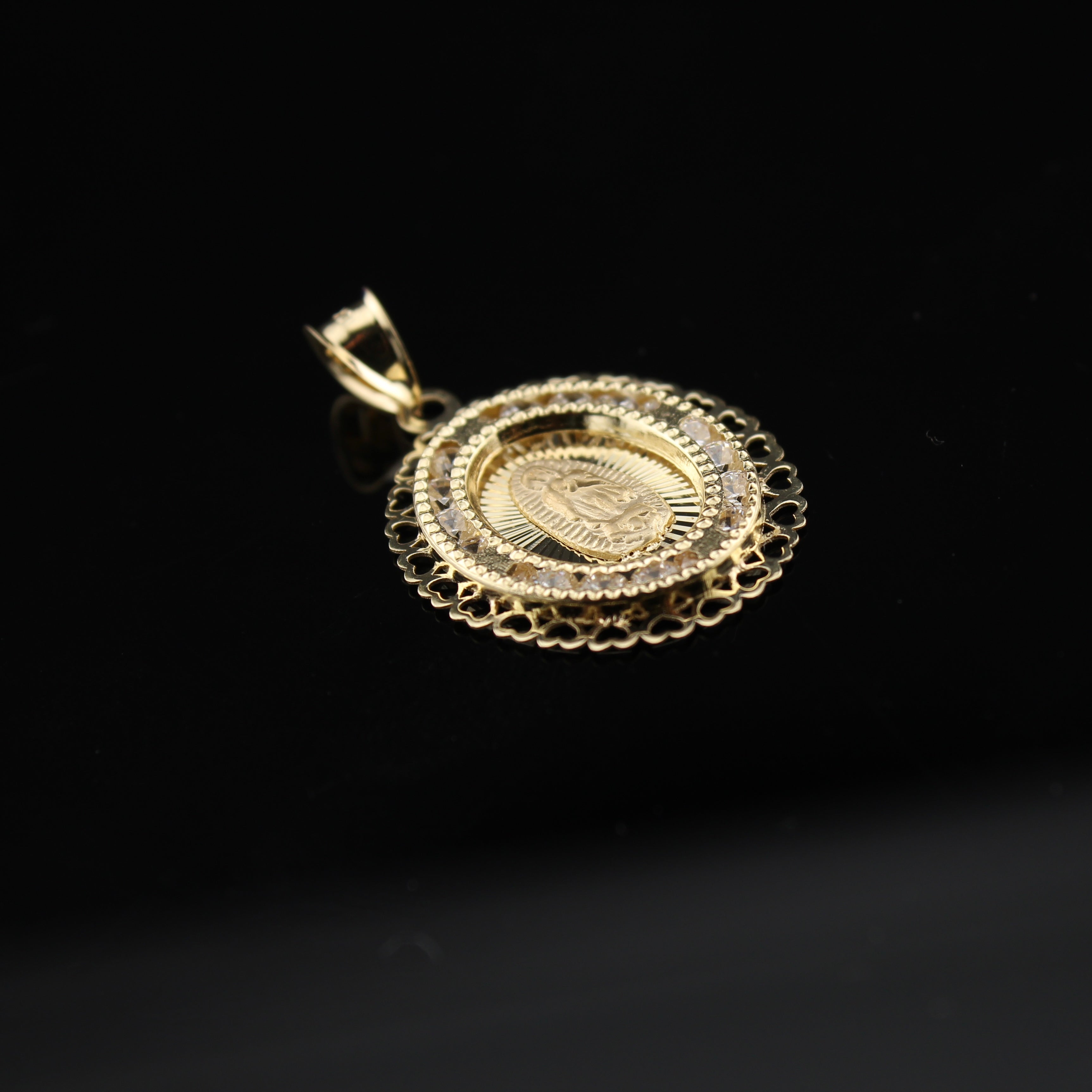 10K Gold Virgin Mary Pendant