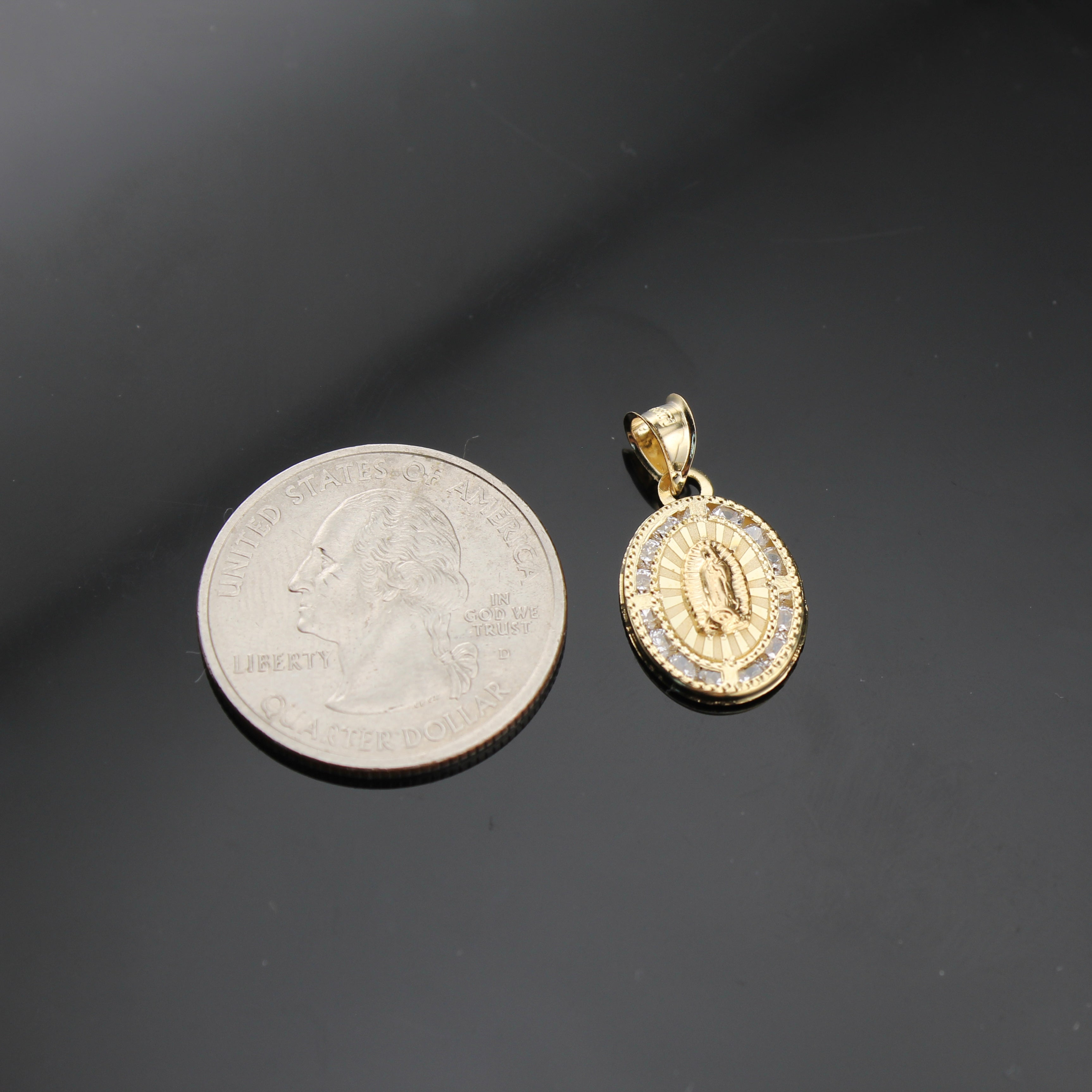 10K Gold Virgin Mary Pendant