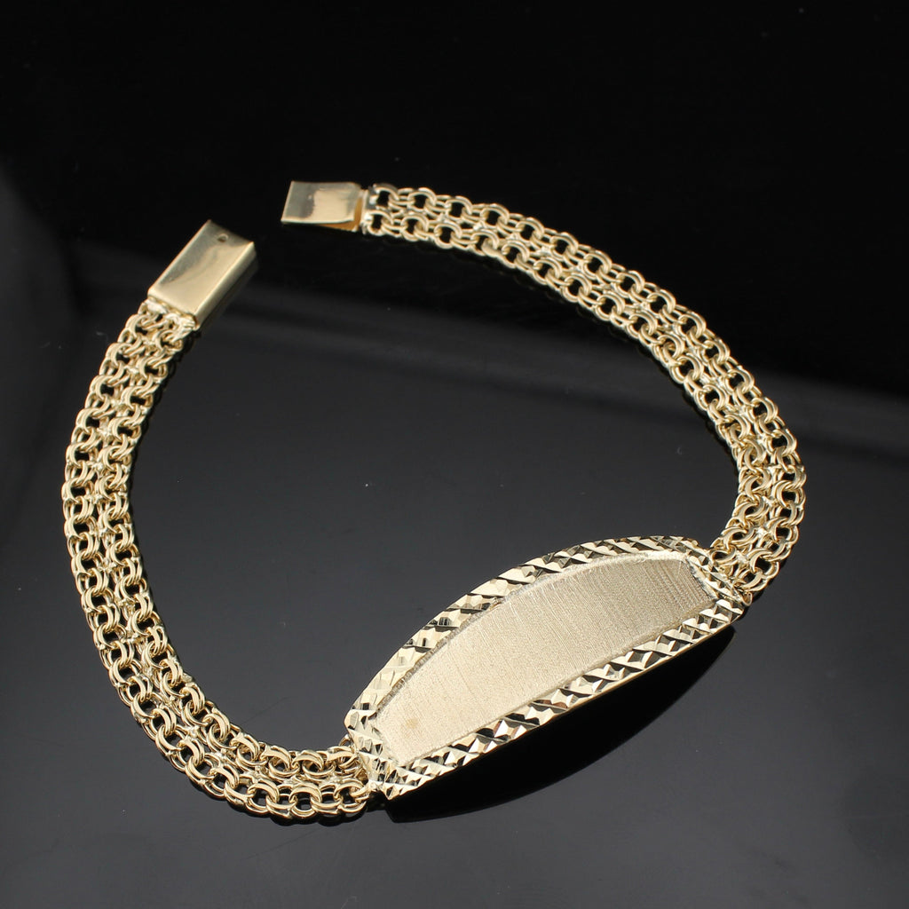 10K Gold Chino ID Bracelet 12.8g 8mm