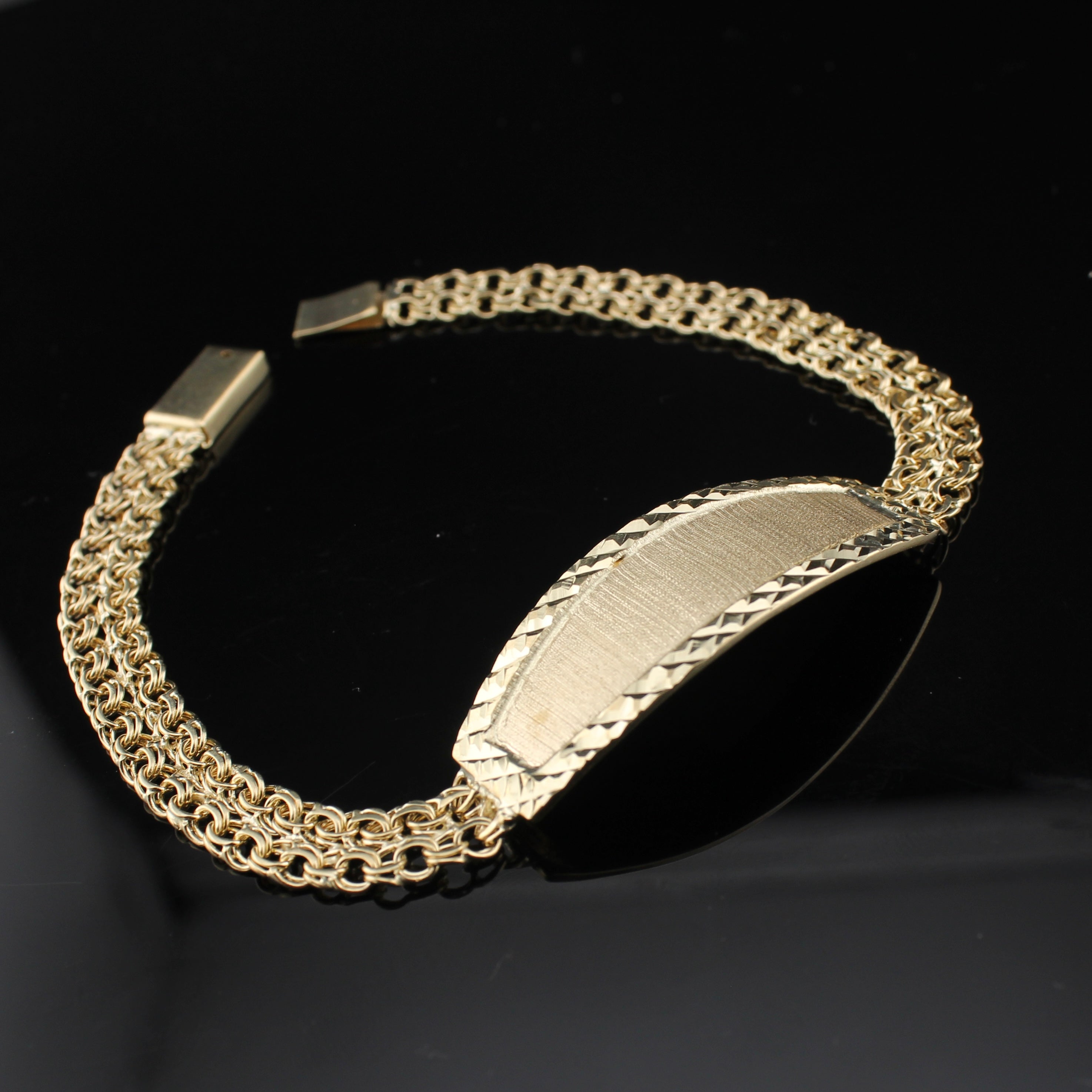 10K Gold Chino ID Bracelet 12.8g 8mm