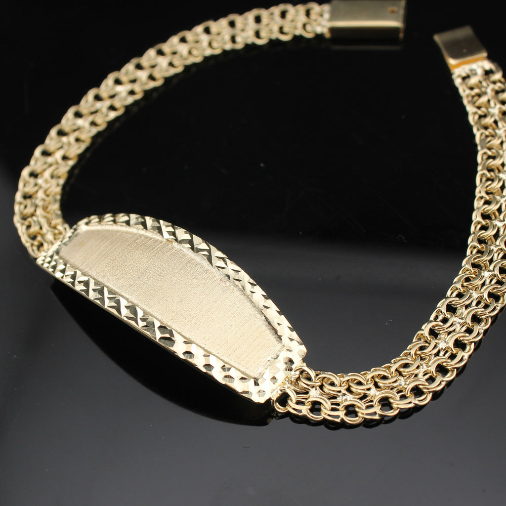 10K Gold Chino ID Bracelet 12.8g 8mm