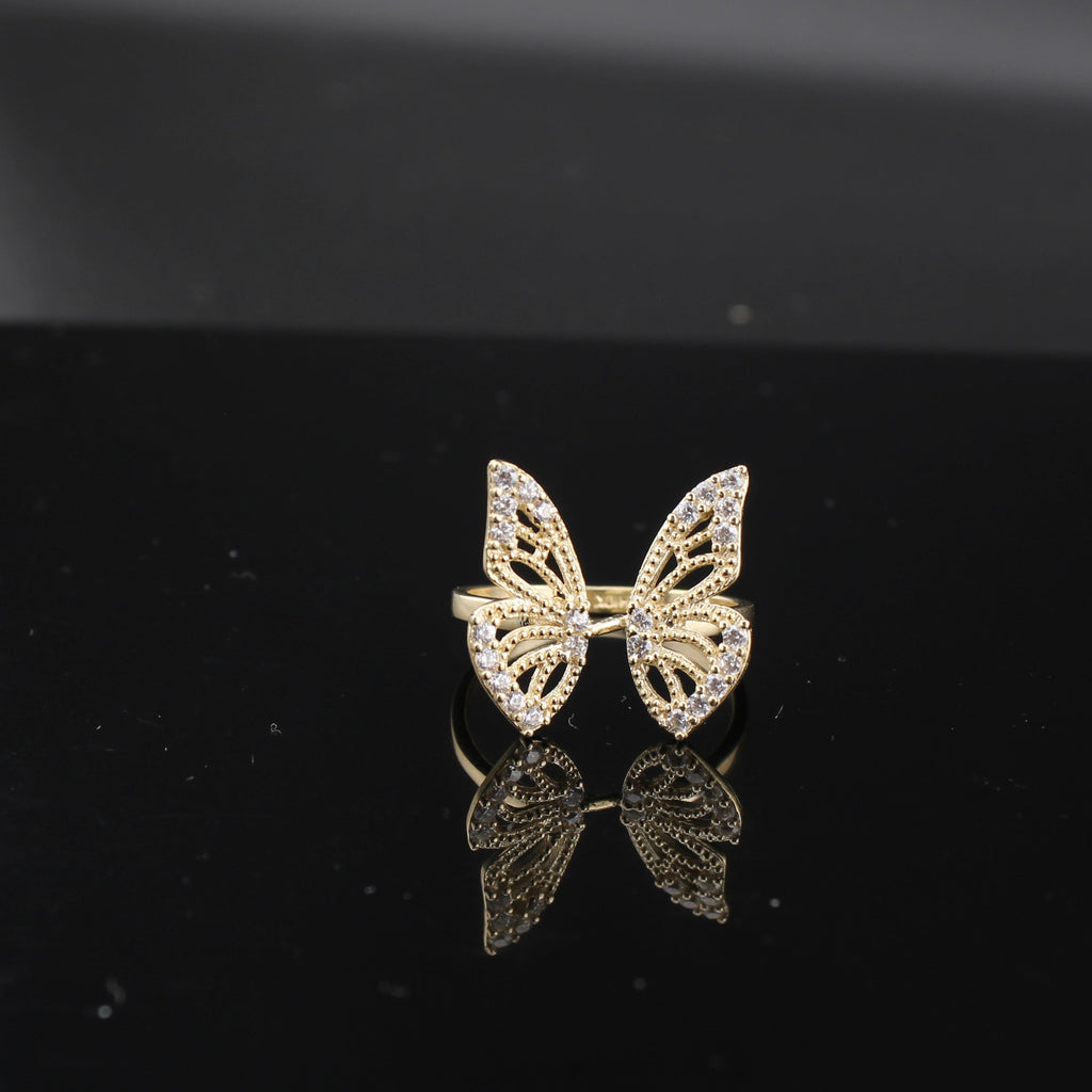 10K Butterfly Wing Ring
