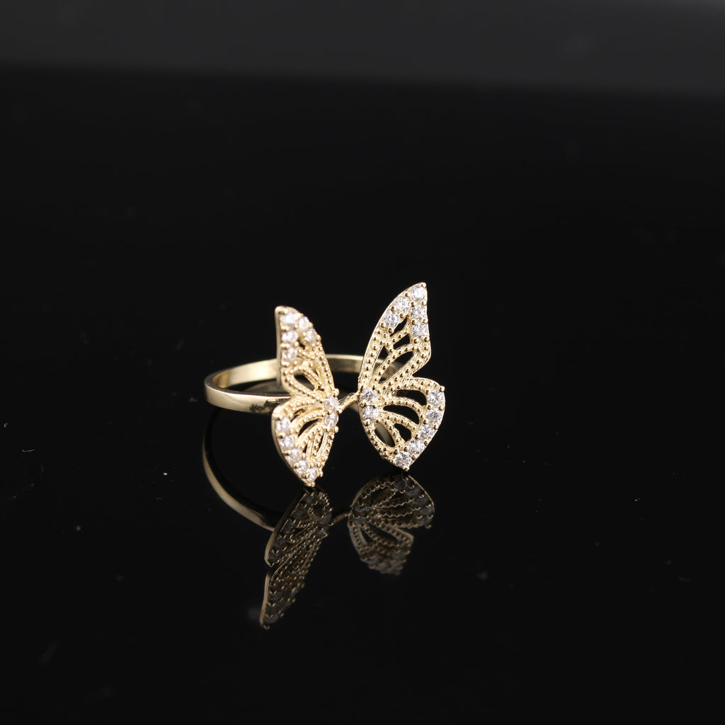 10K Butterfly Wing Ring