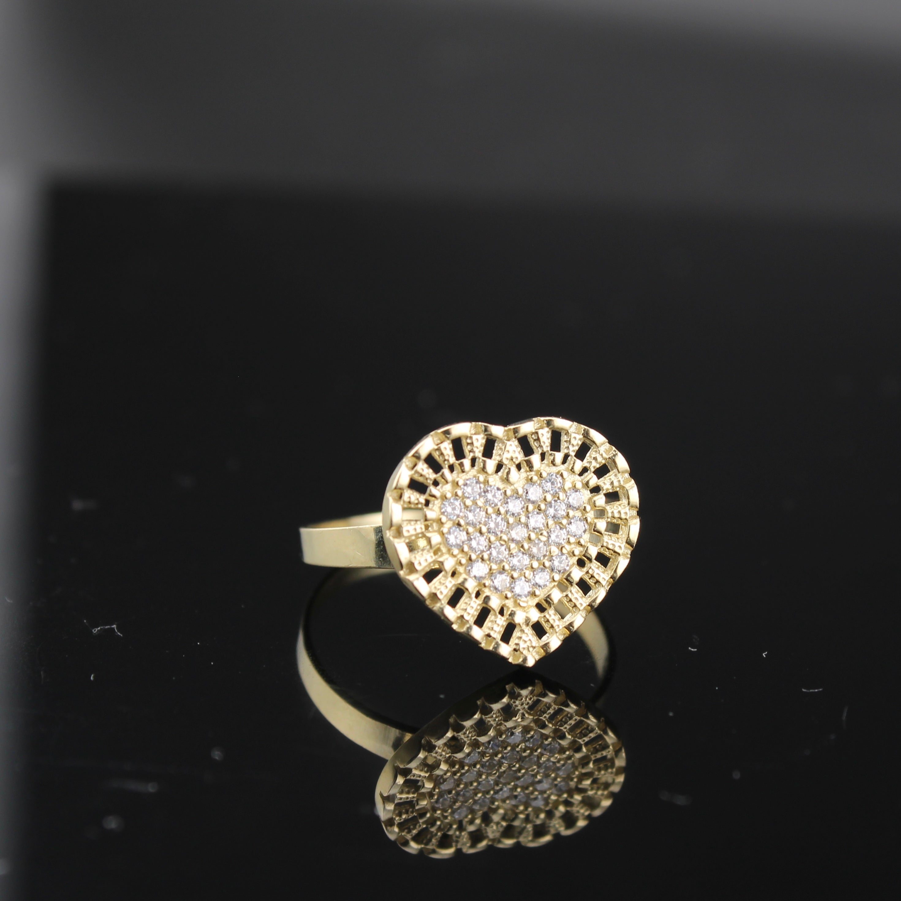 10K Gold Heart Ring