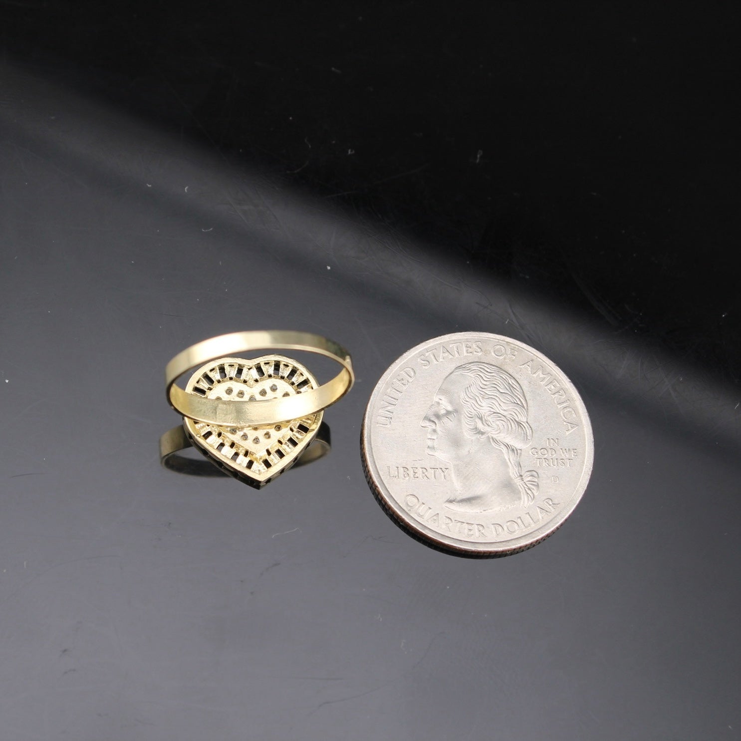 10K Gold Heart Ring