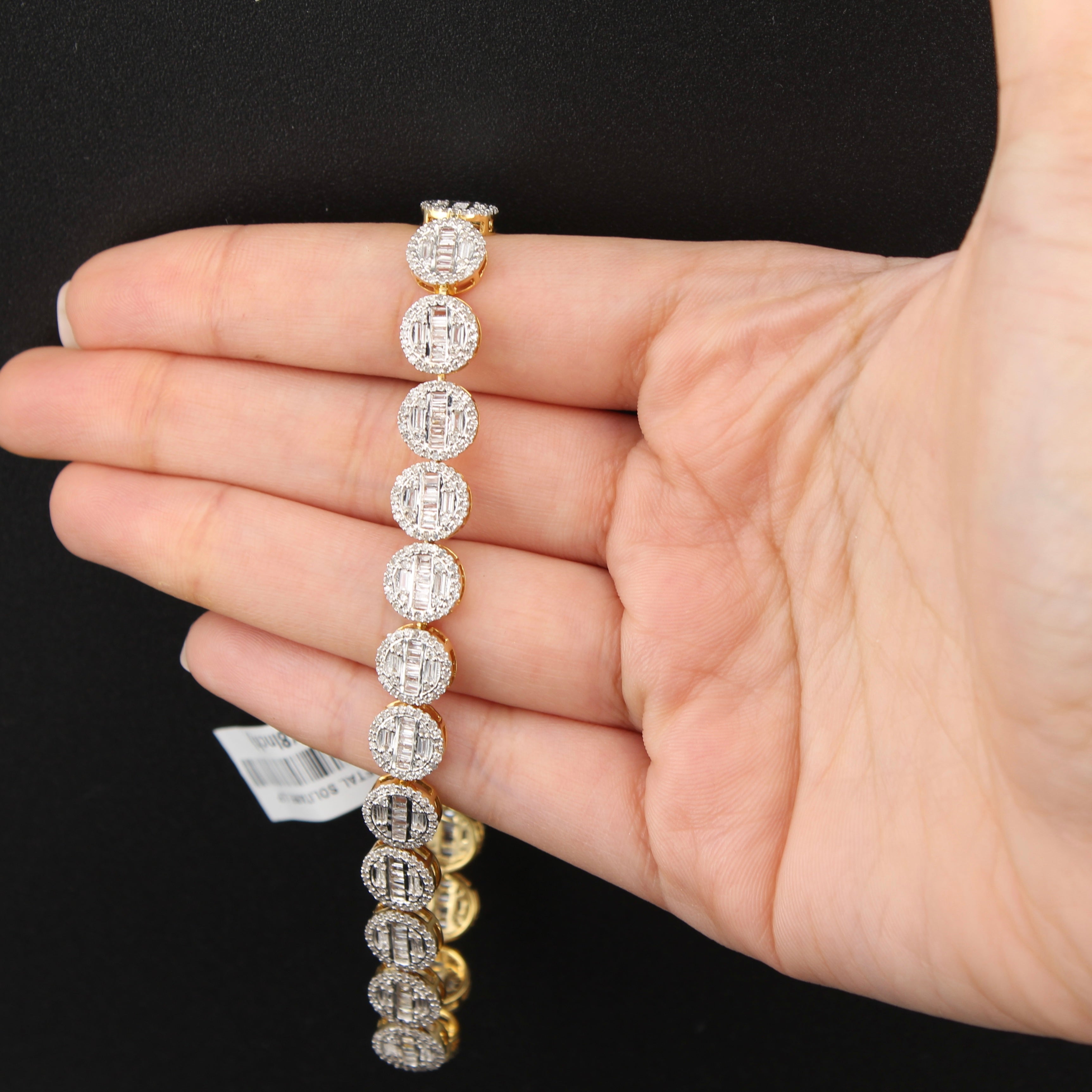 10K Round Diamond Tennis Bracelet