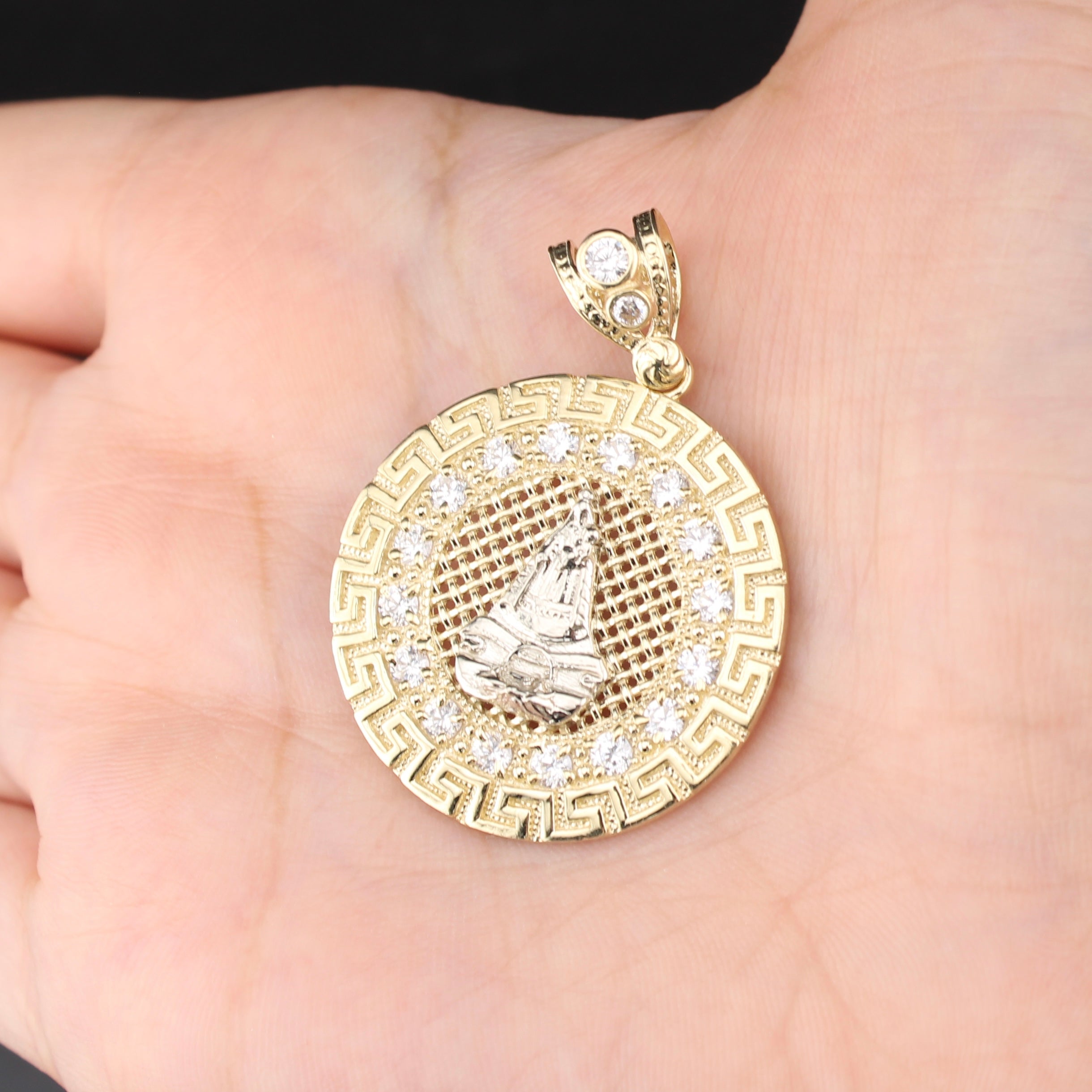10K Real Gold Our Lady of Aparecida Pendant