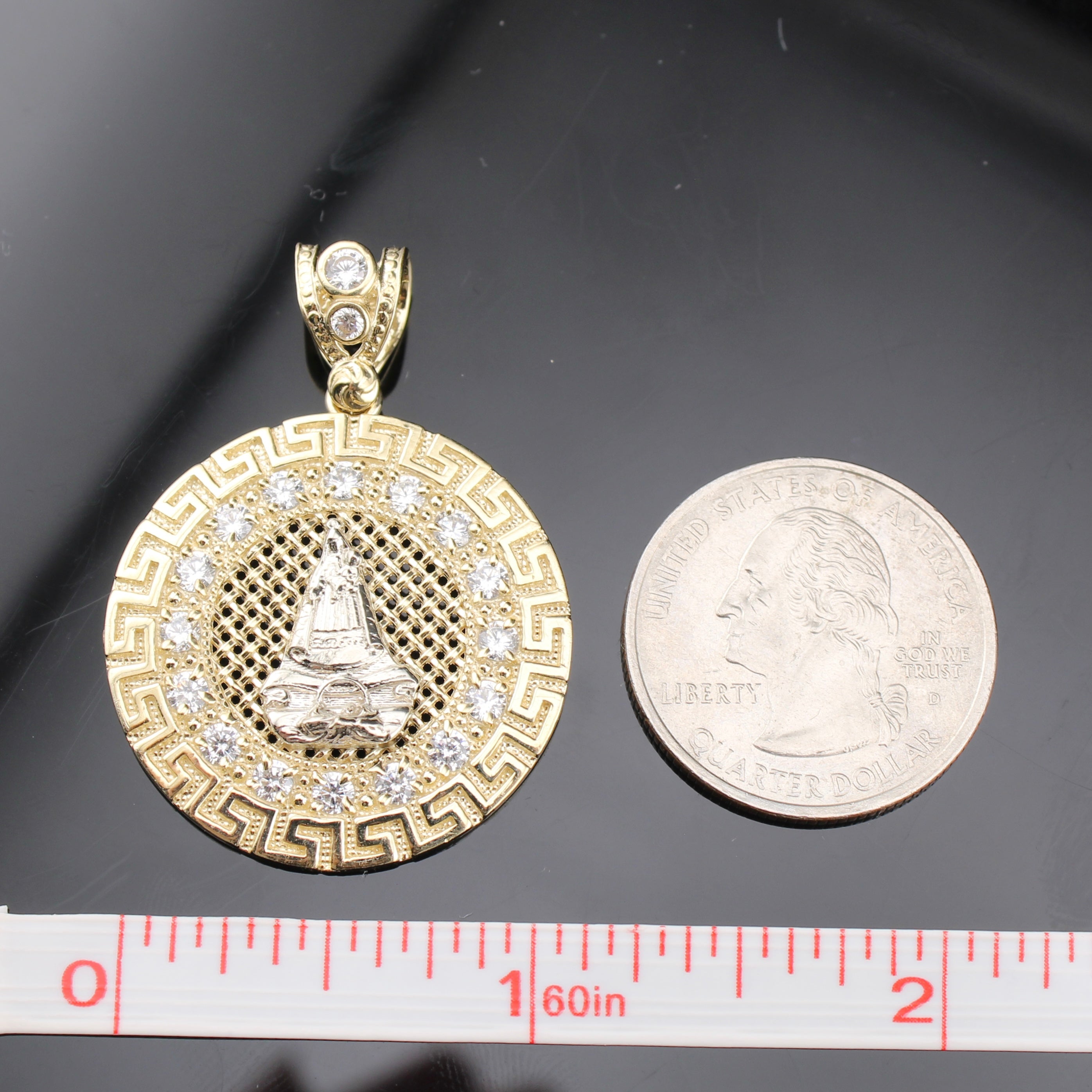 10K Real Gold Our Lady of Aparecida Pendant