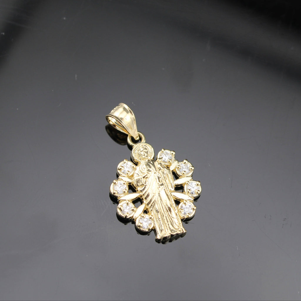 10K Real Gold Virgin Mary Pendant