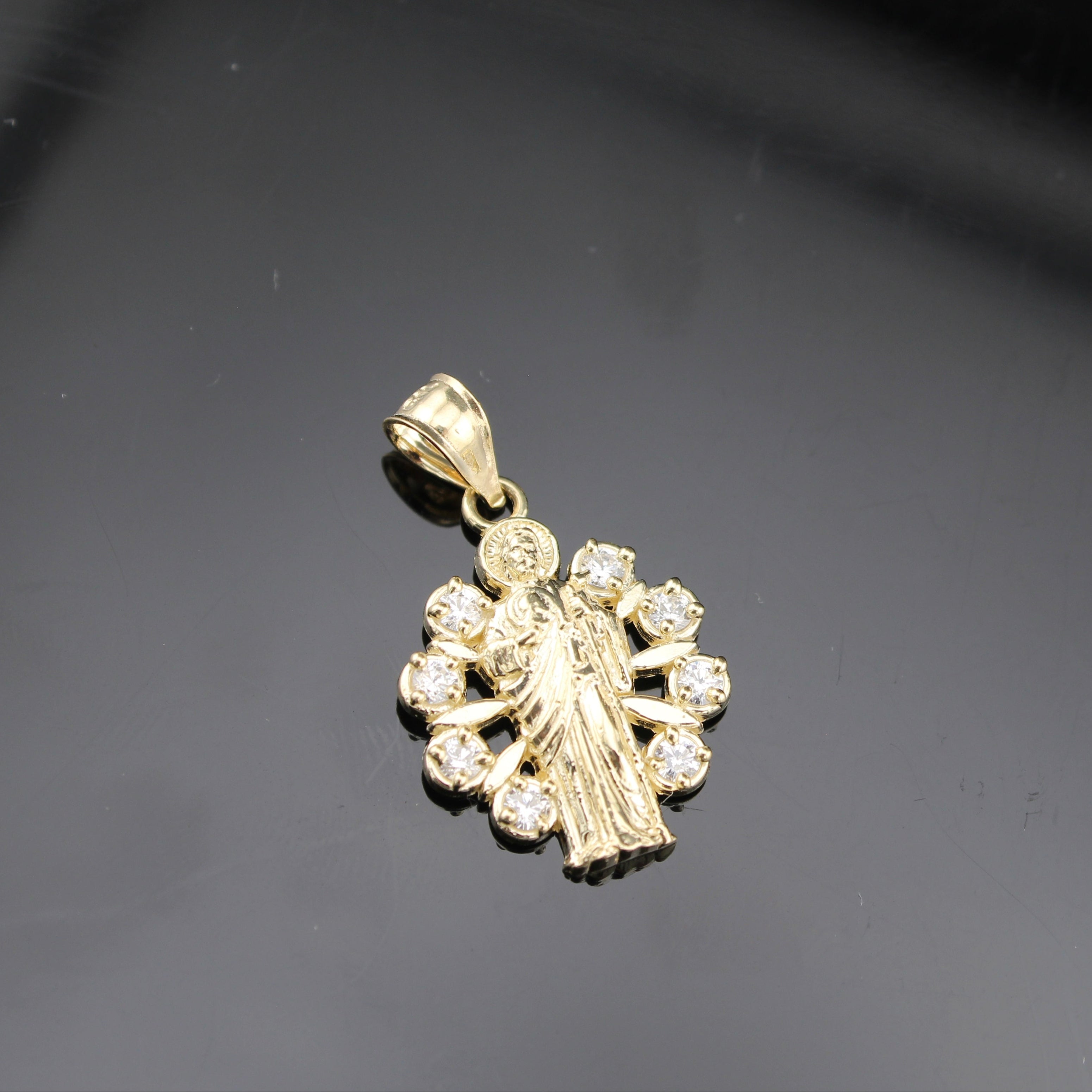 10K Real Gold Virgin Mary Pendant