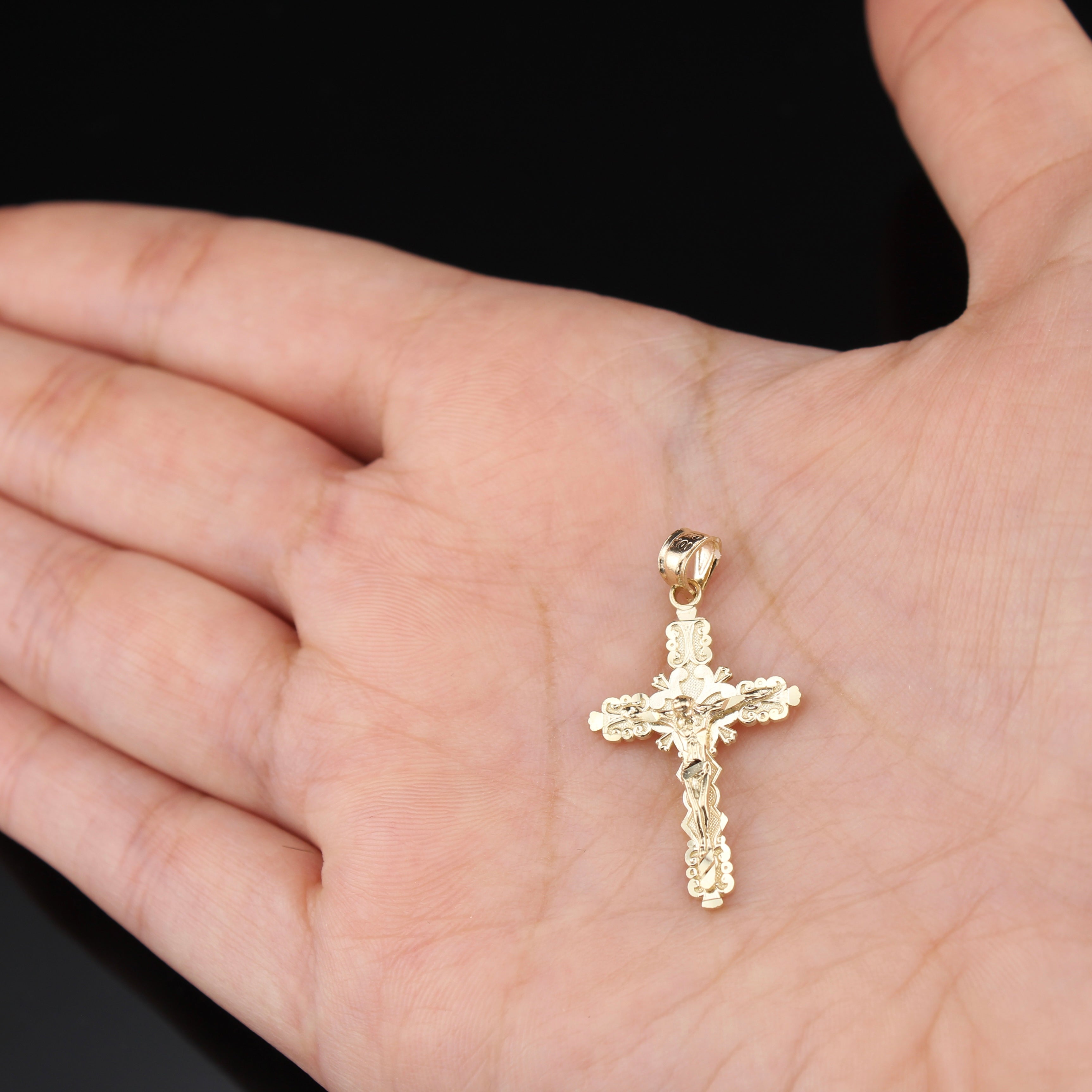 10K Real Gold Cross Pendant