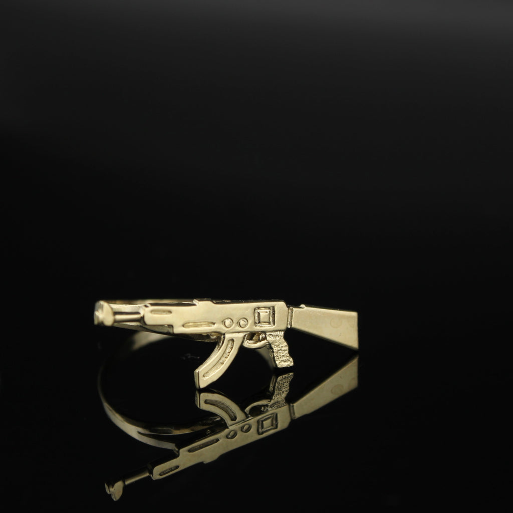 10K Real Gold Ak-47 Ring