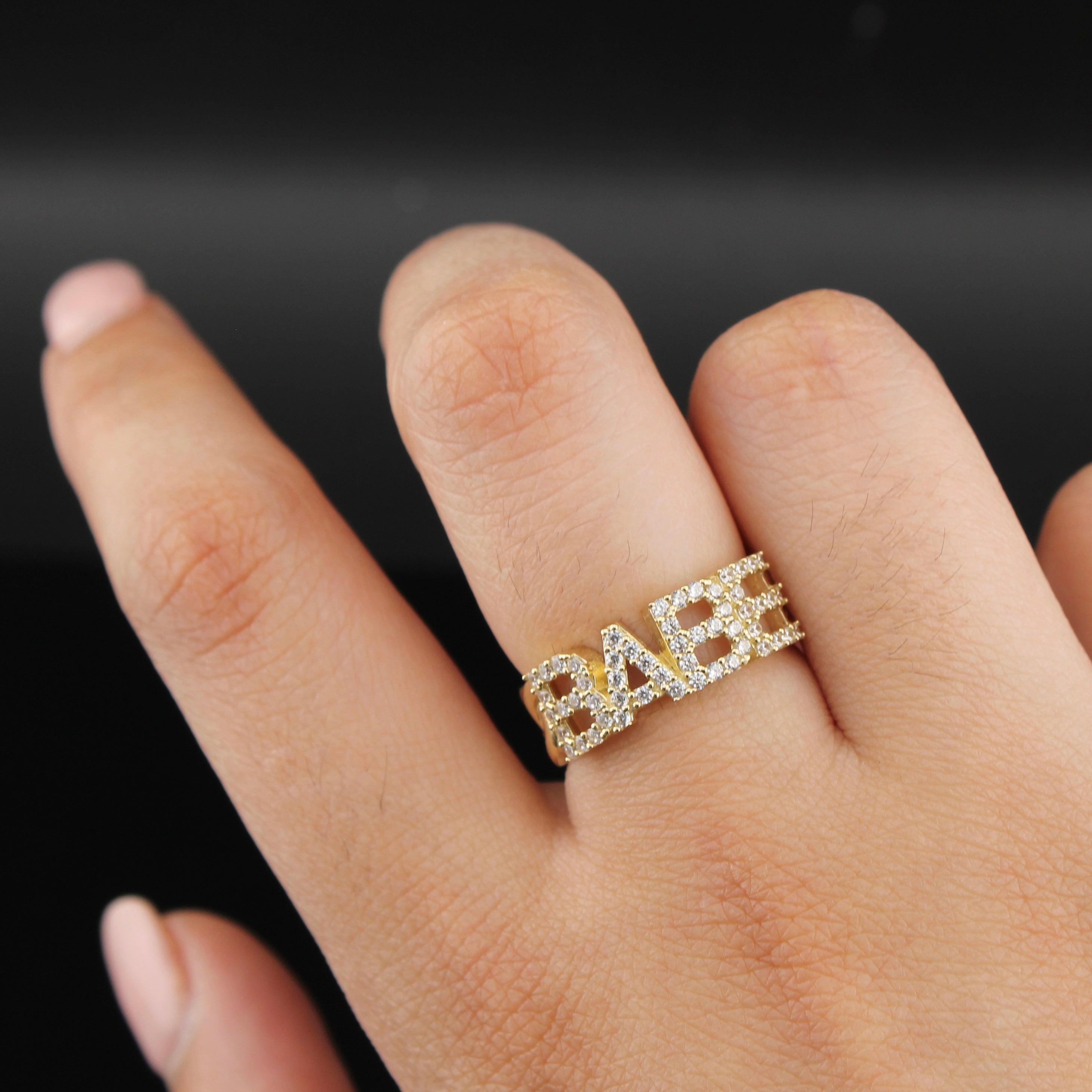 10K Real Gold Babe Ring