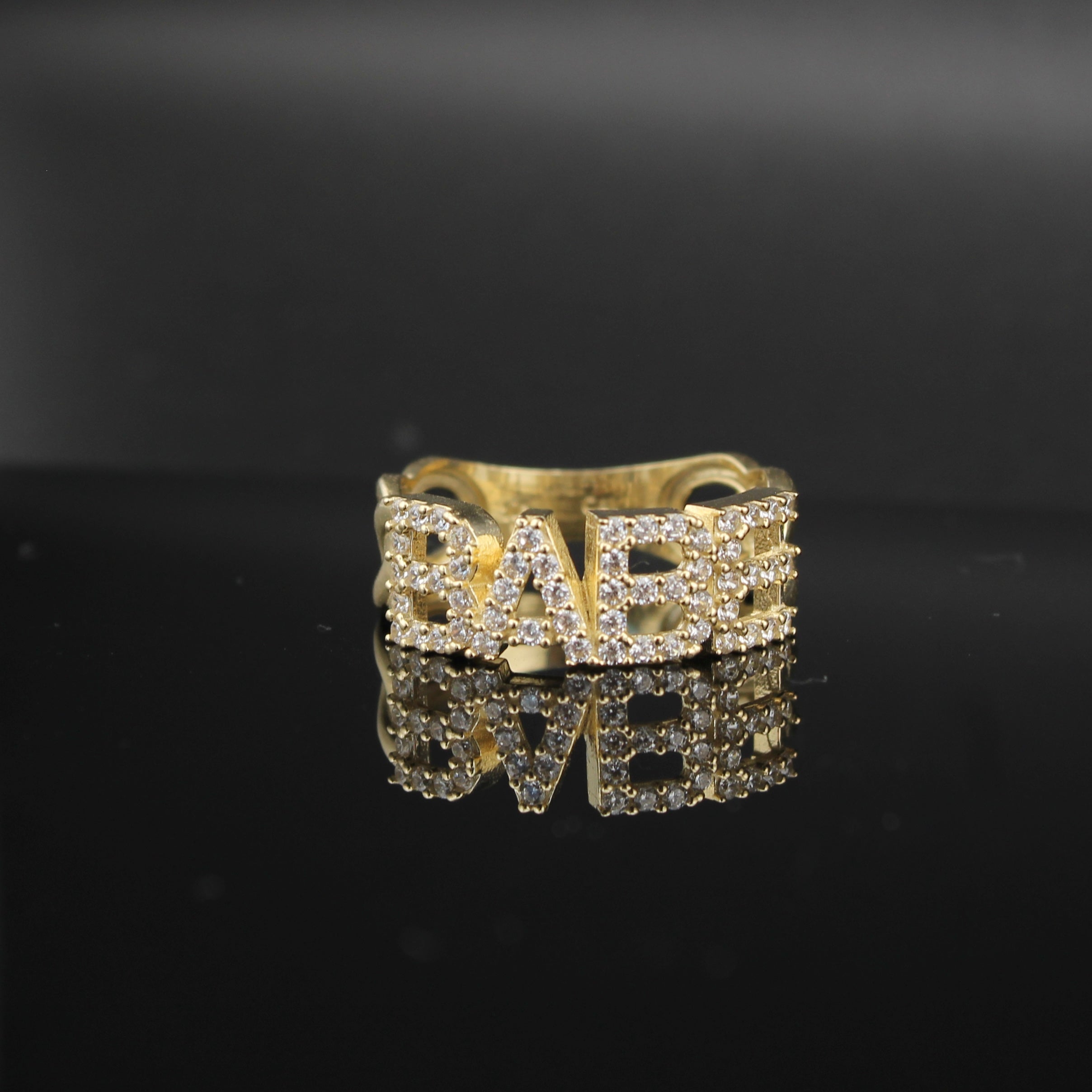 10K Real Gold Babe Ring