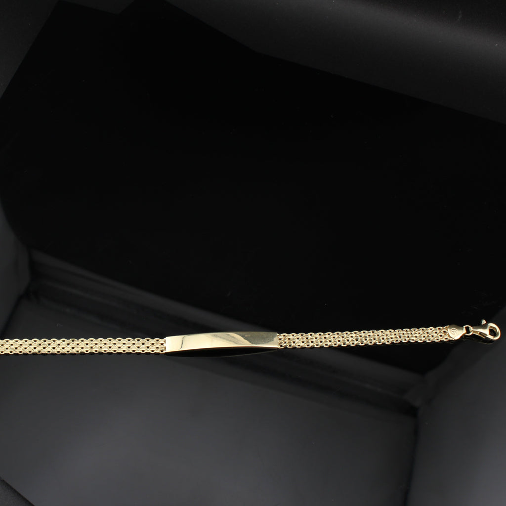 10K Bismark ID Link Bracelet 7.5 in