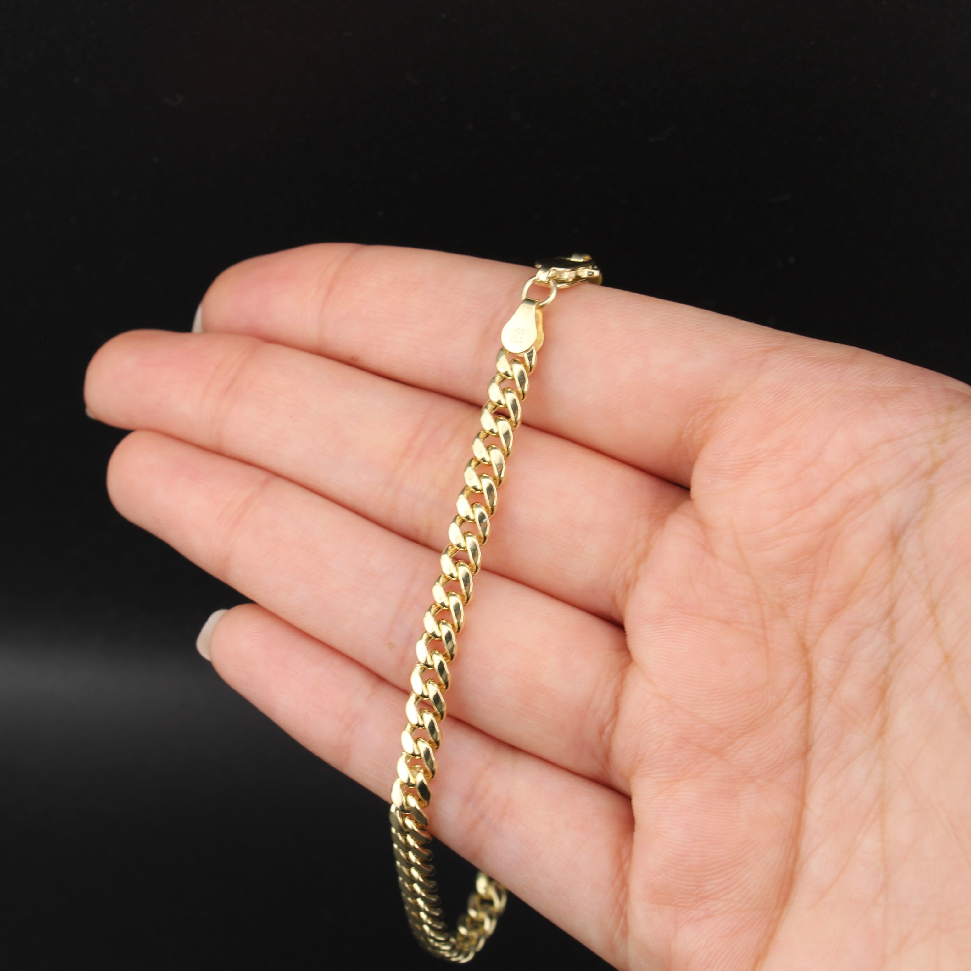 10K Cuban Link Bracelet 8 in