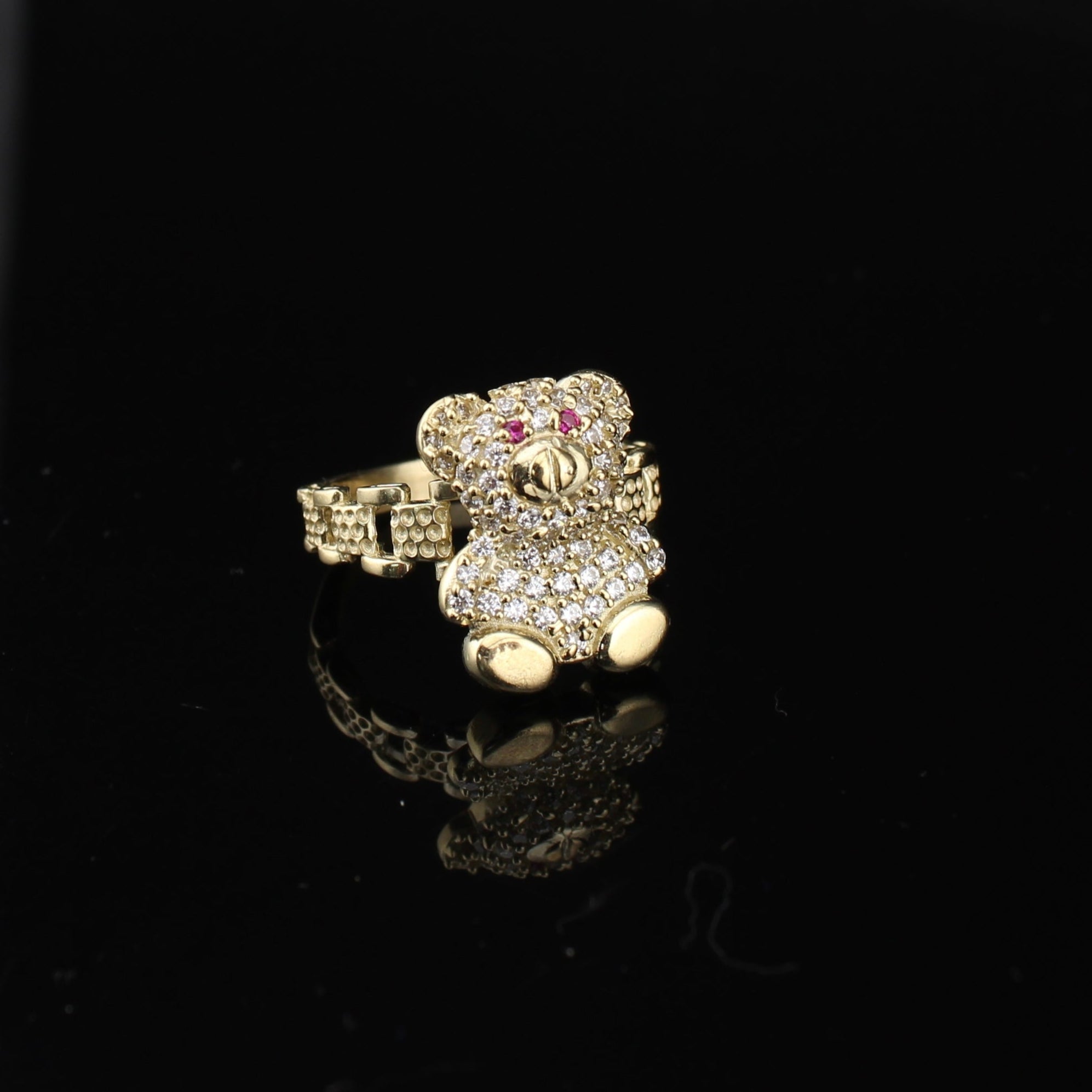 10K Gold Teddy Bear Ring