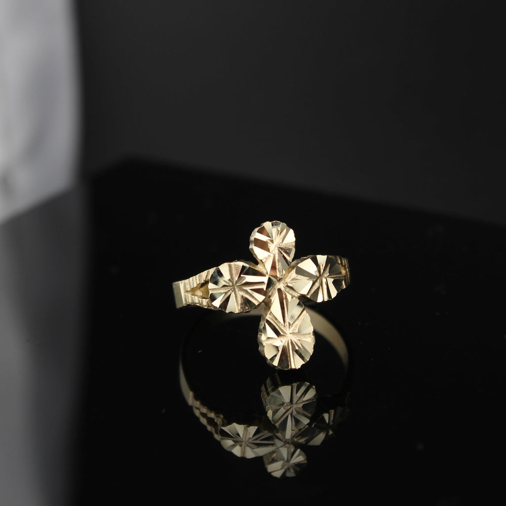 10K Gold Cross Ring