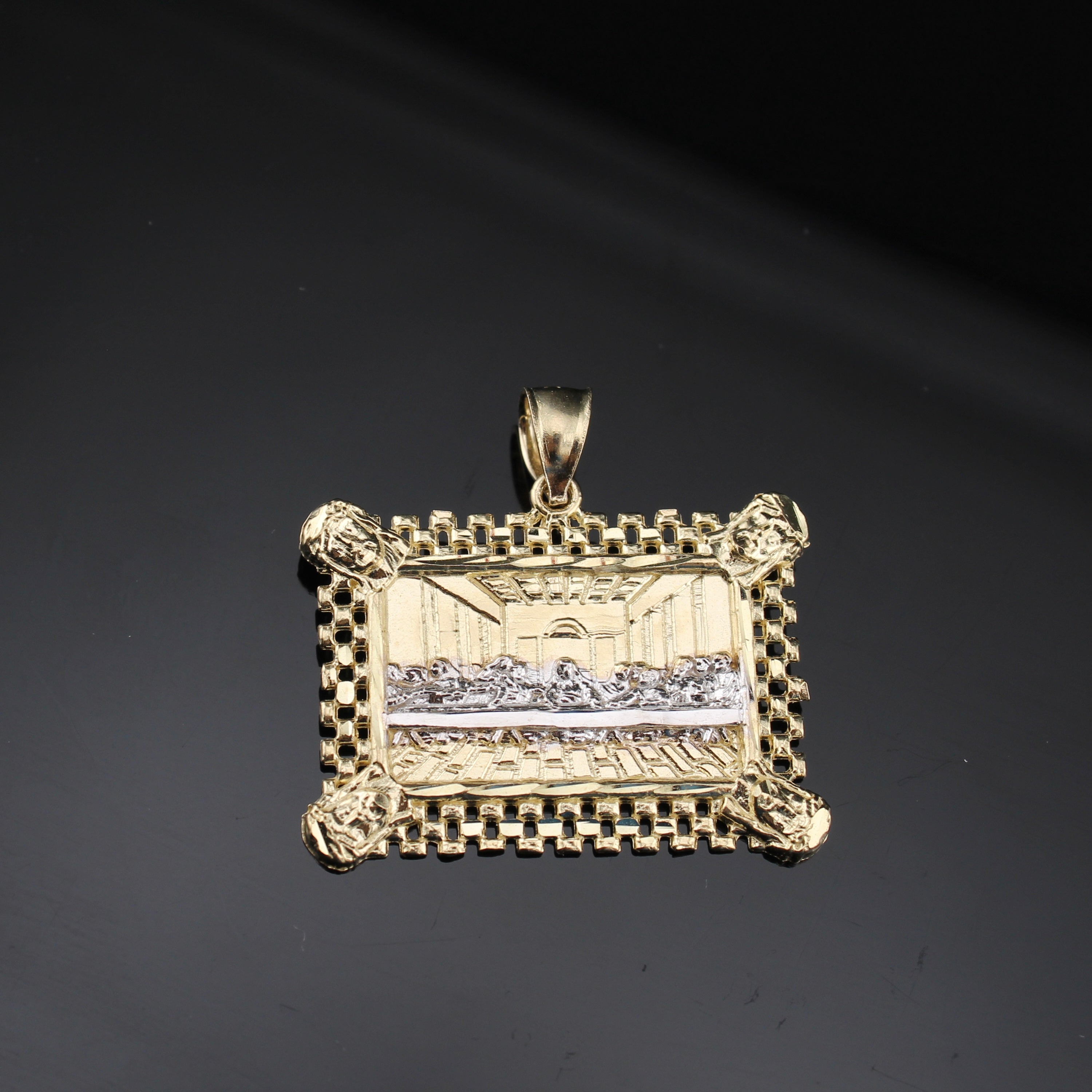 10K Real Gold Last Supper Pendant