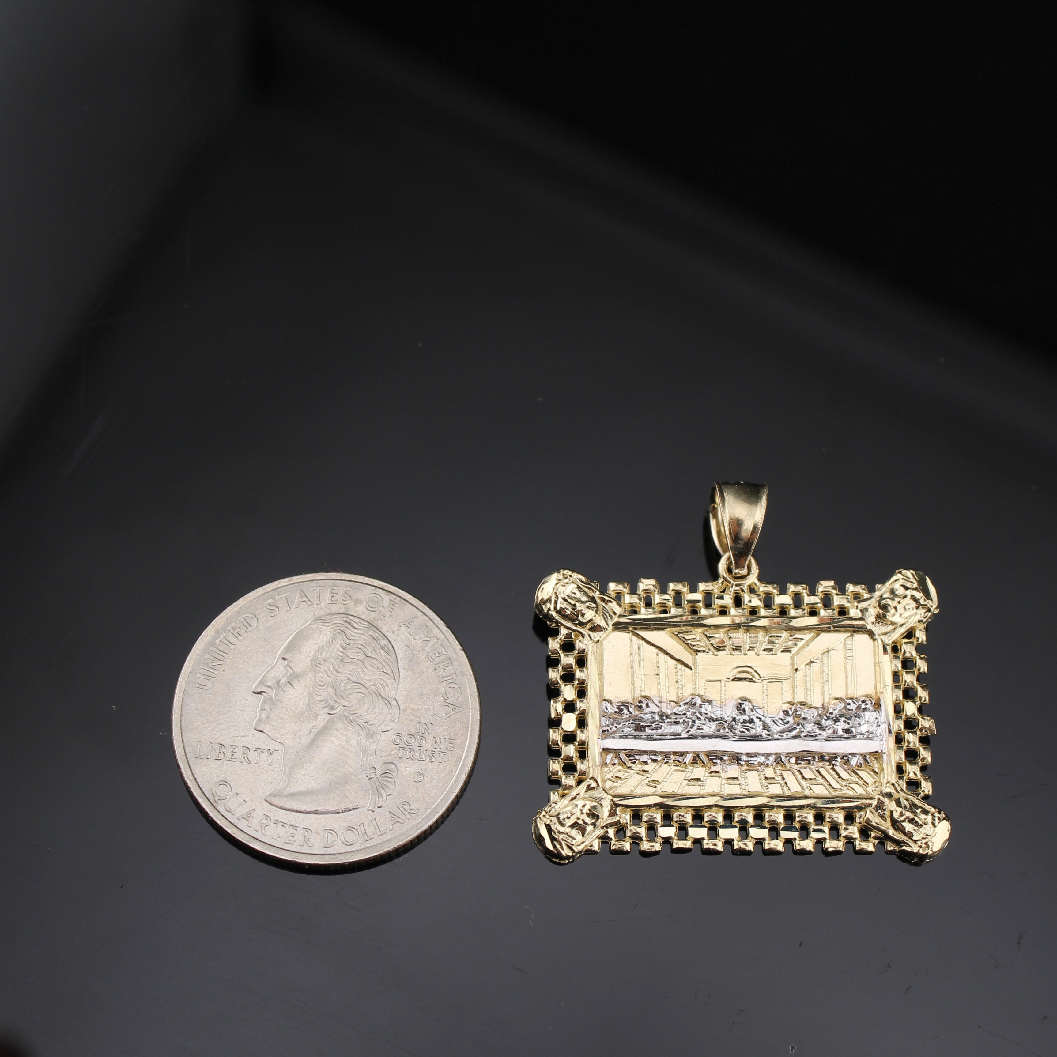 10K Real Gold Last Supper Pendant