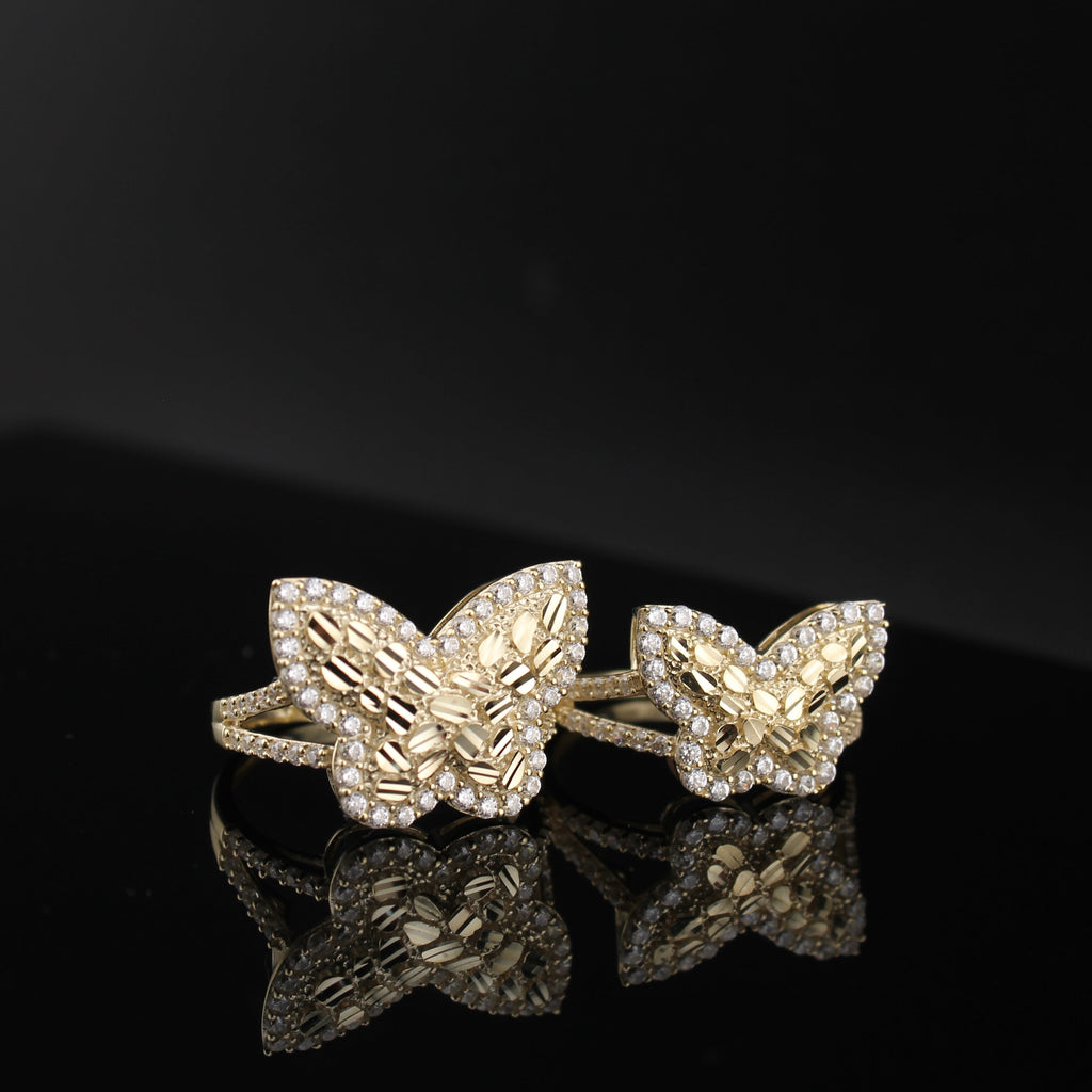 10K Gold Butterfly Nugget Ring