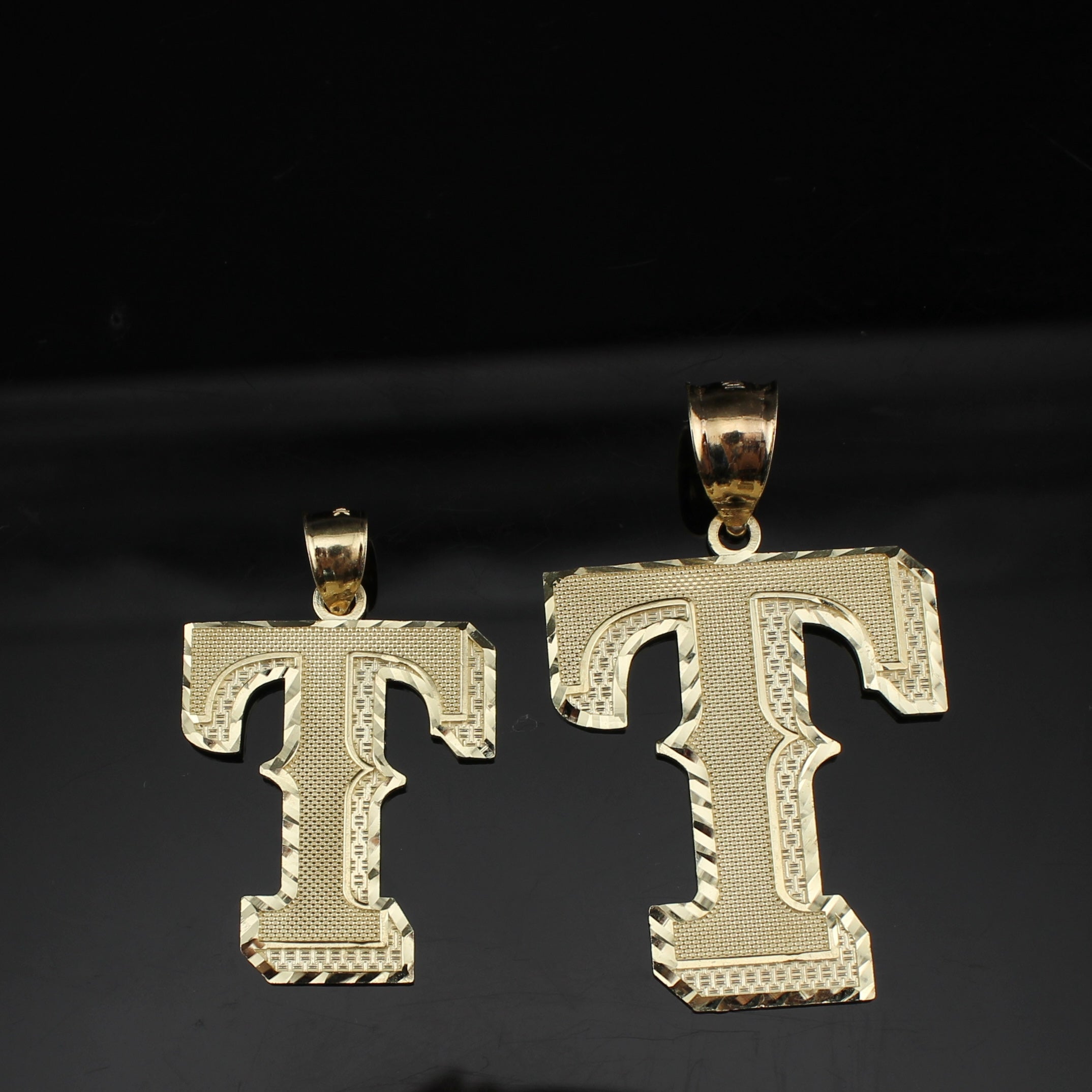 10K Real Gold T Initial Pendant