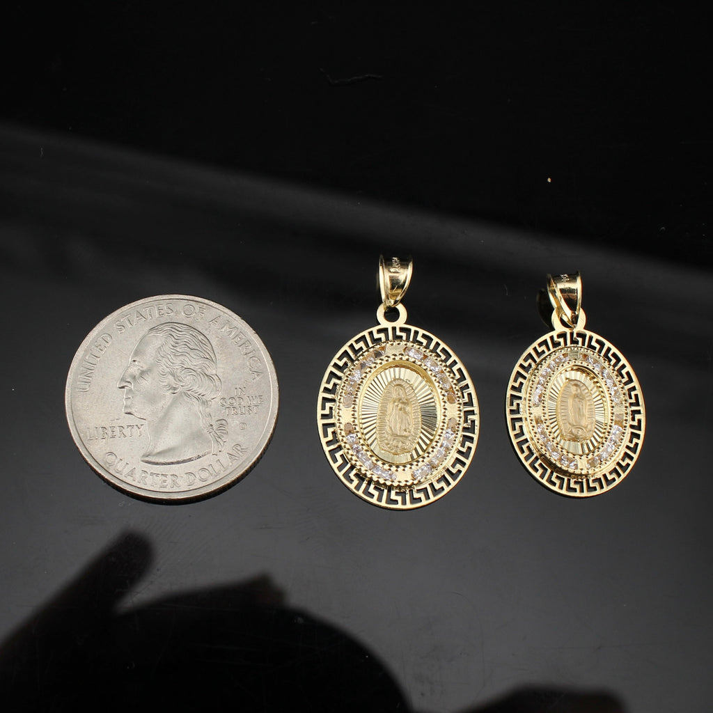 10K Gold Virgin Mary Pendant