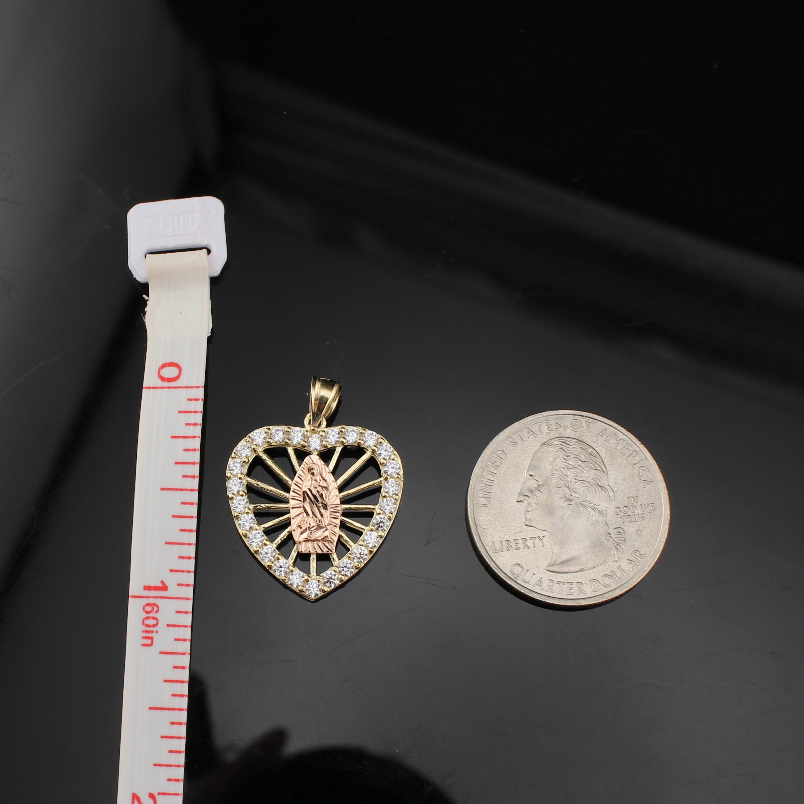 10K Gold Virgin Mary Pendant