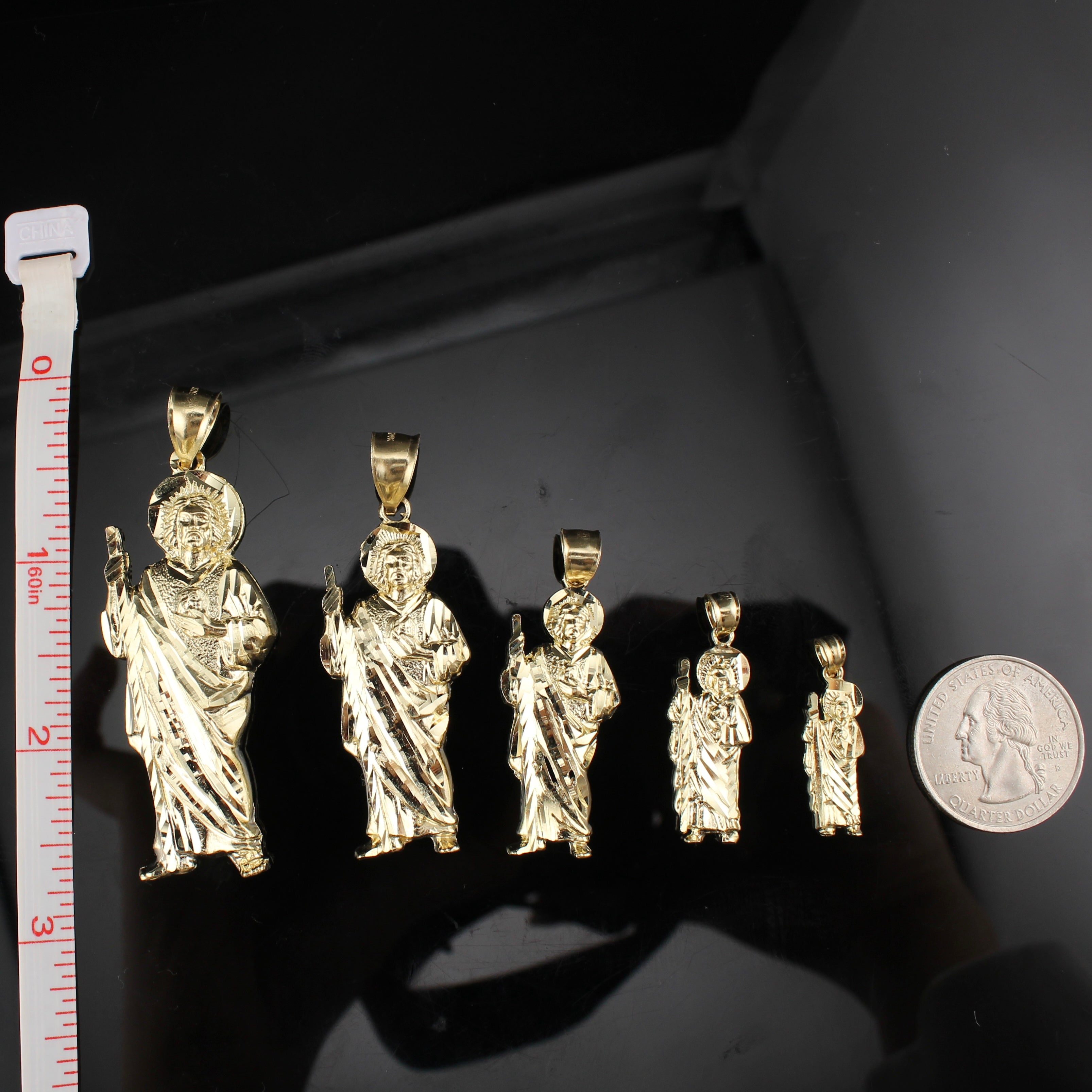 10K Real Gold Saint Jude/San Judas Pendant