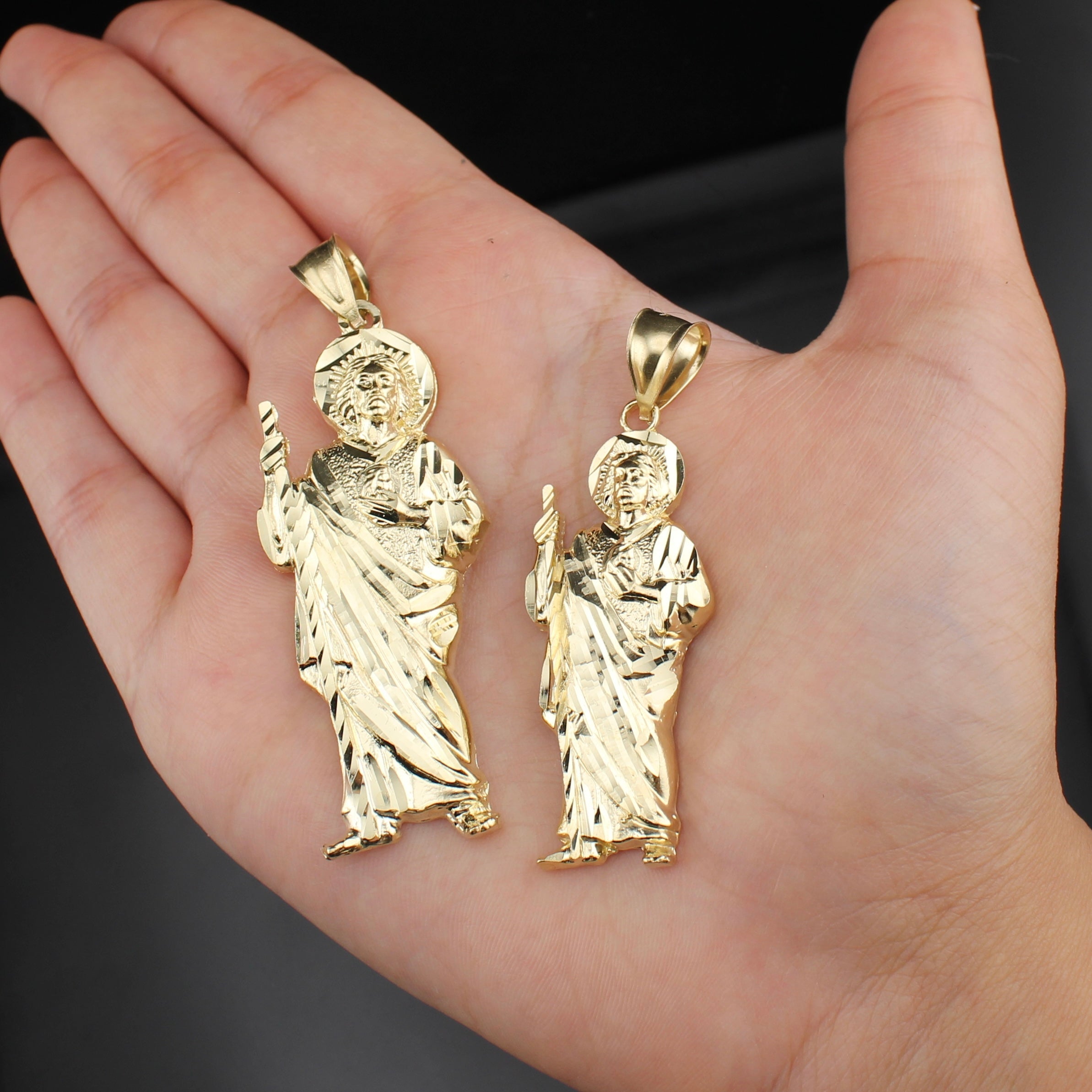 10K Real Gold Saint Jude/San Judas Pendant