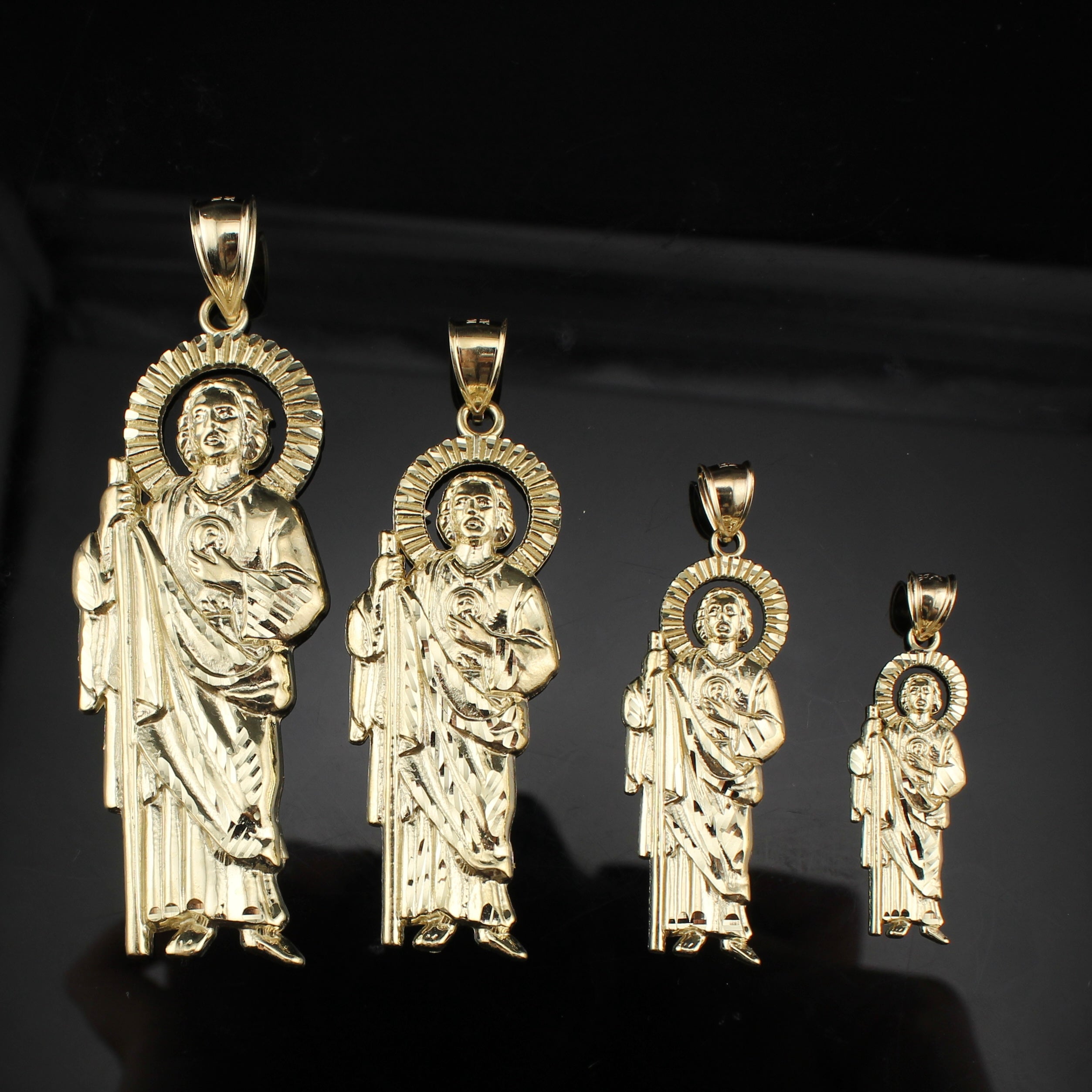 10K Real Gold Saint Jude San Judas Pendant