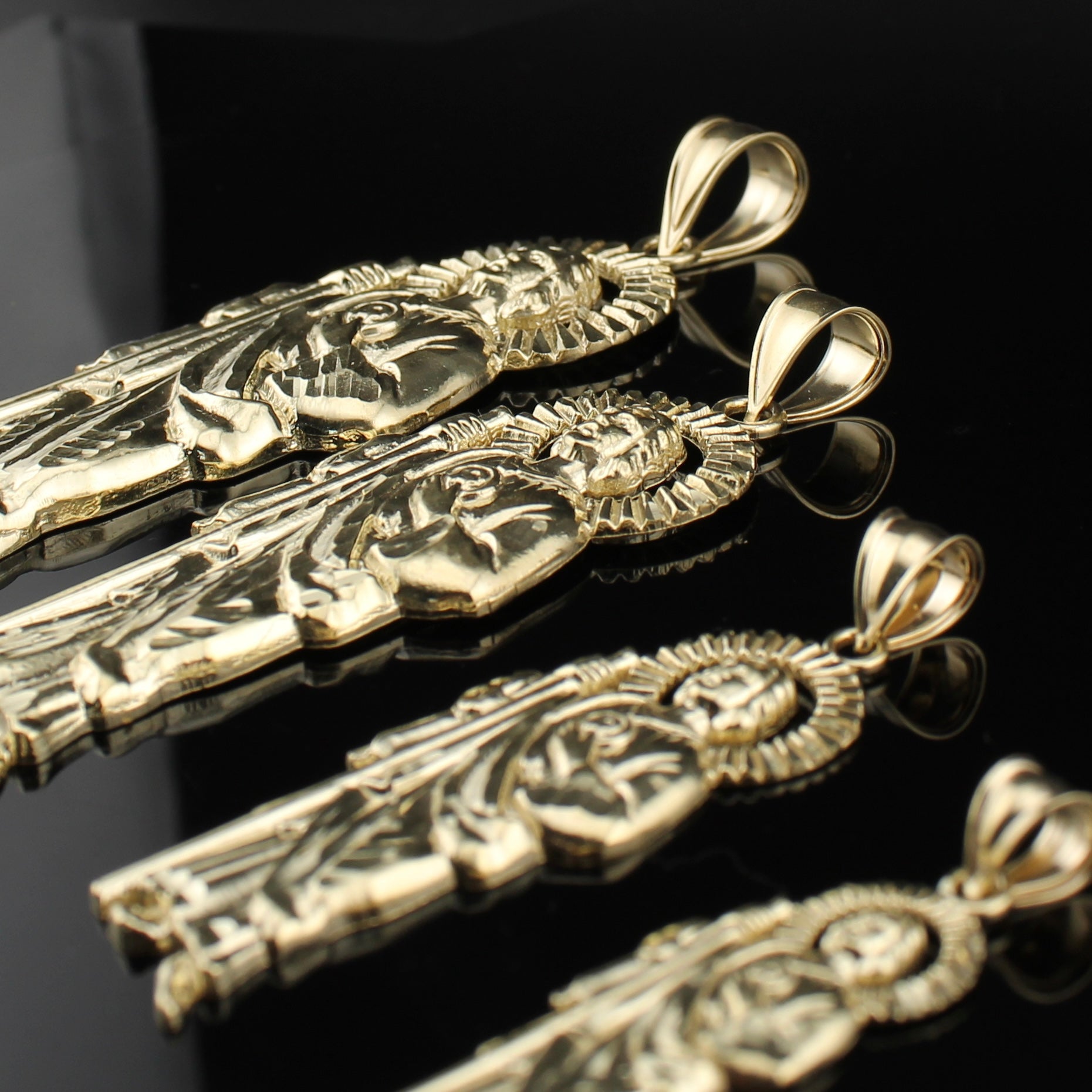 10K Real Gold Saint Jude San Judas Pendant