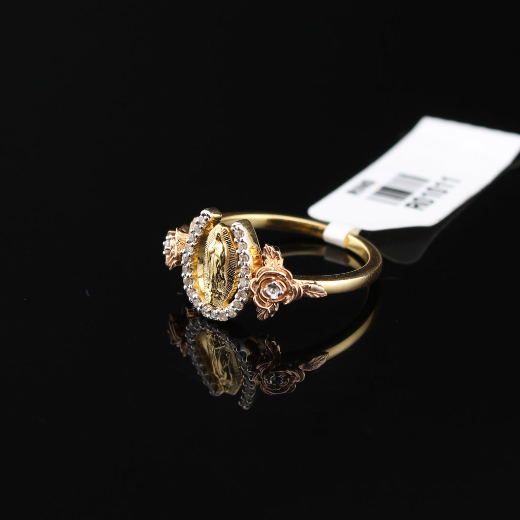 10K Diamond Virgin Mary Ring