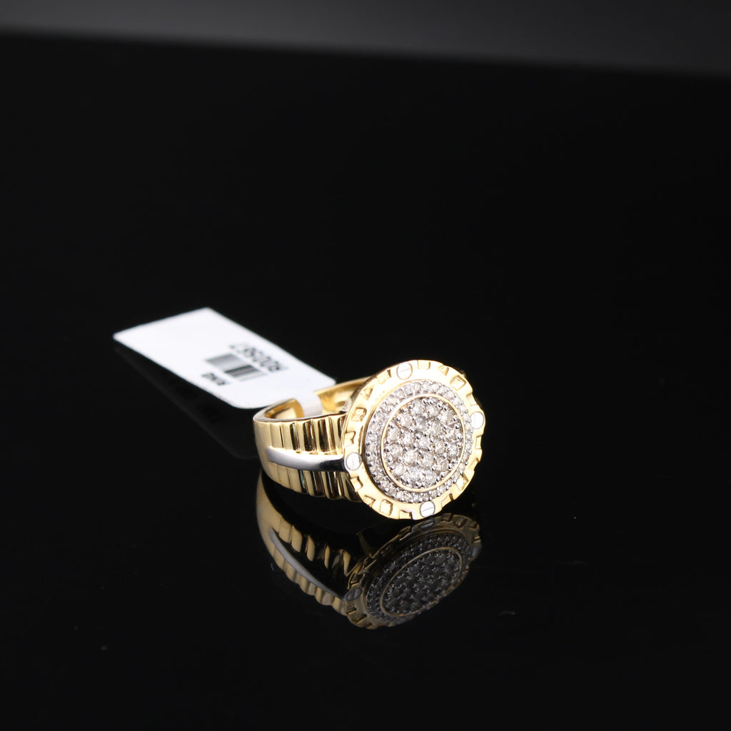 14K Diamond Mens Ring
