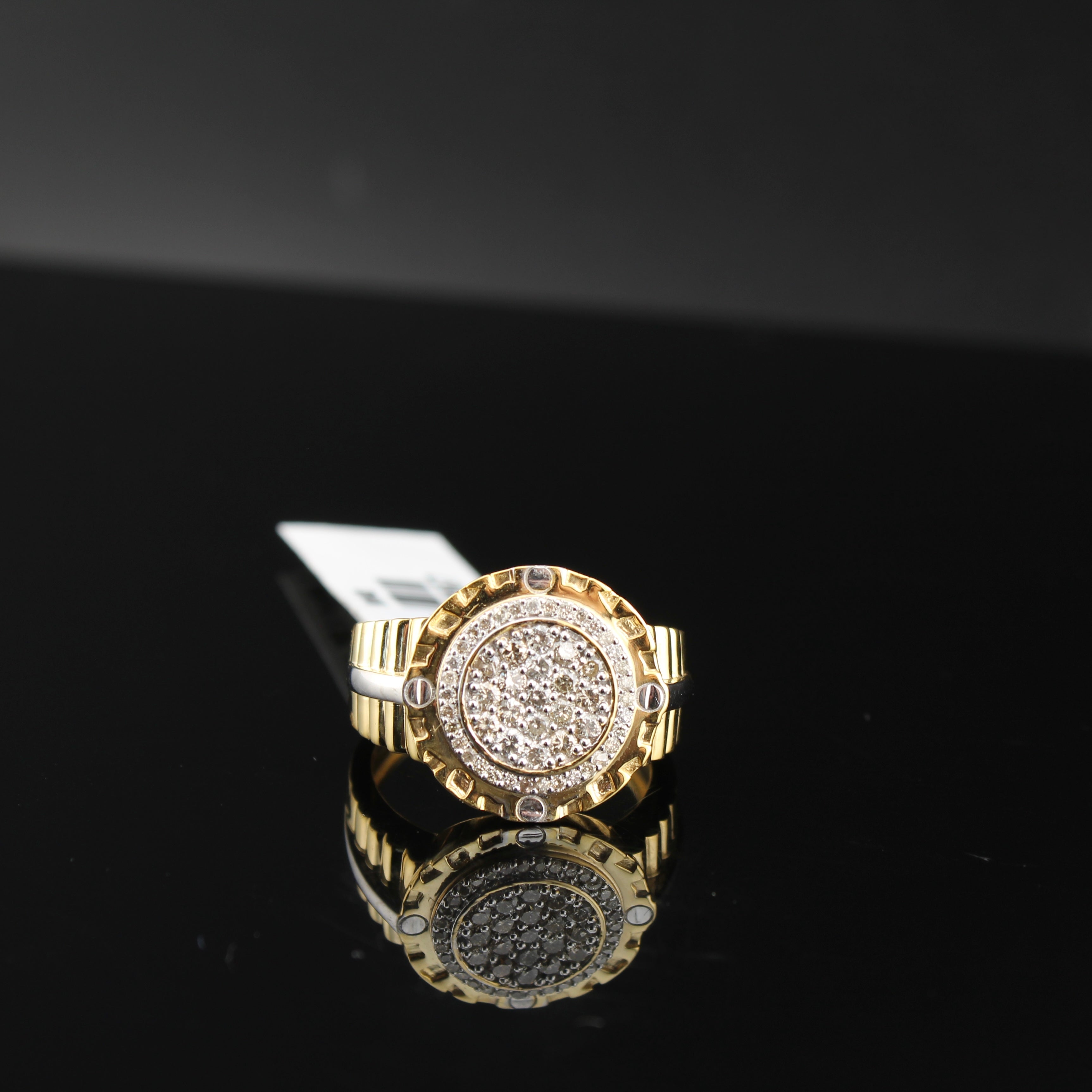 14K Diamond Mens Ring