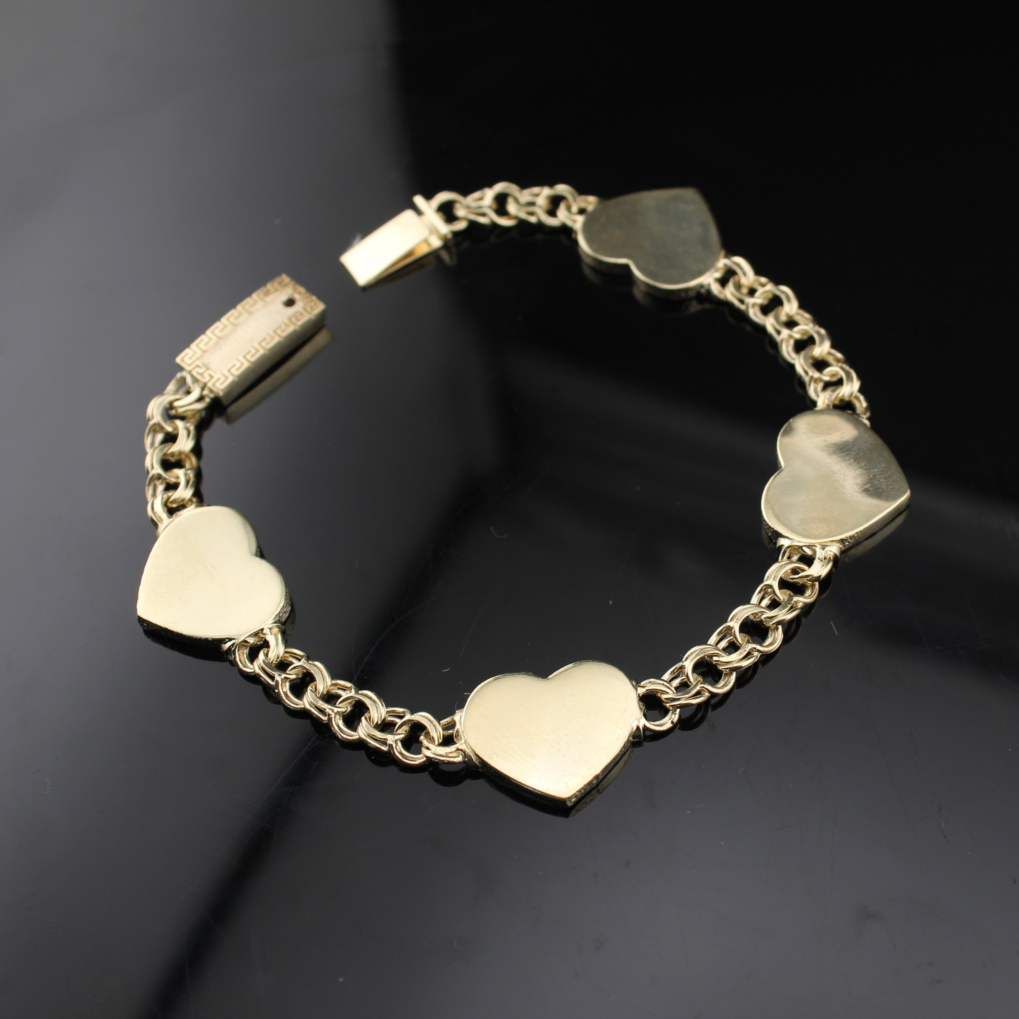 10K Chino Heart Bracelet