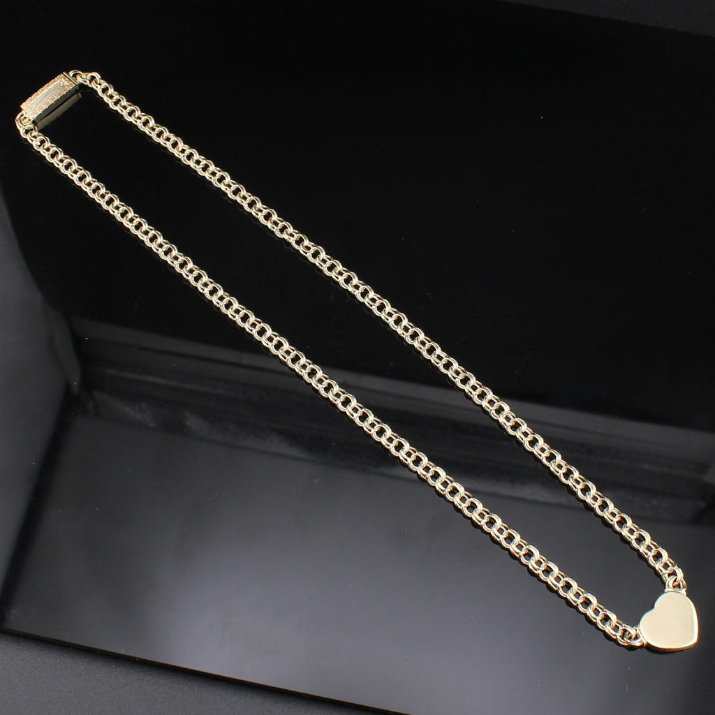 10K Heart Chino Chain 5mm