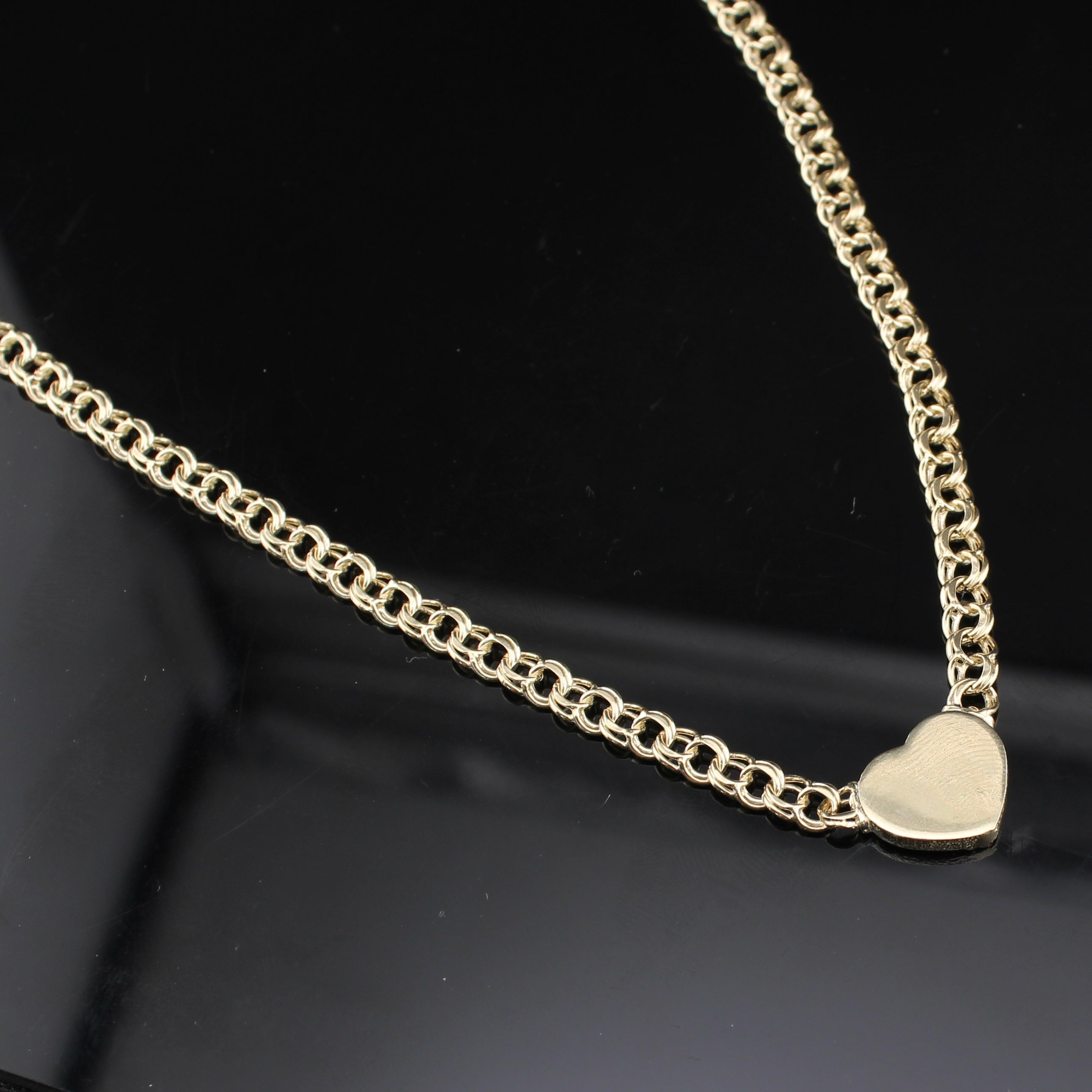 10K Heart Chino Chain 5mm