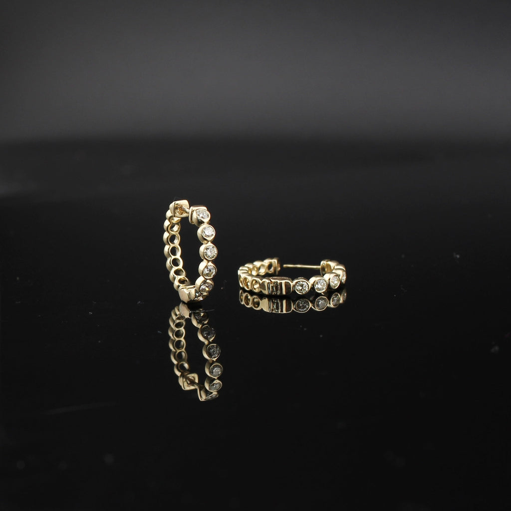 10K Diamond Hoops 0.35 CTW