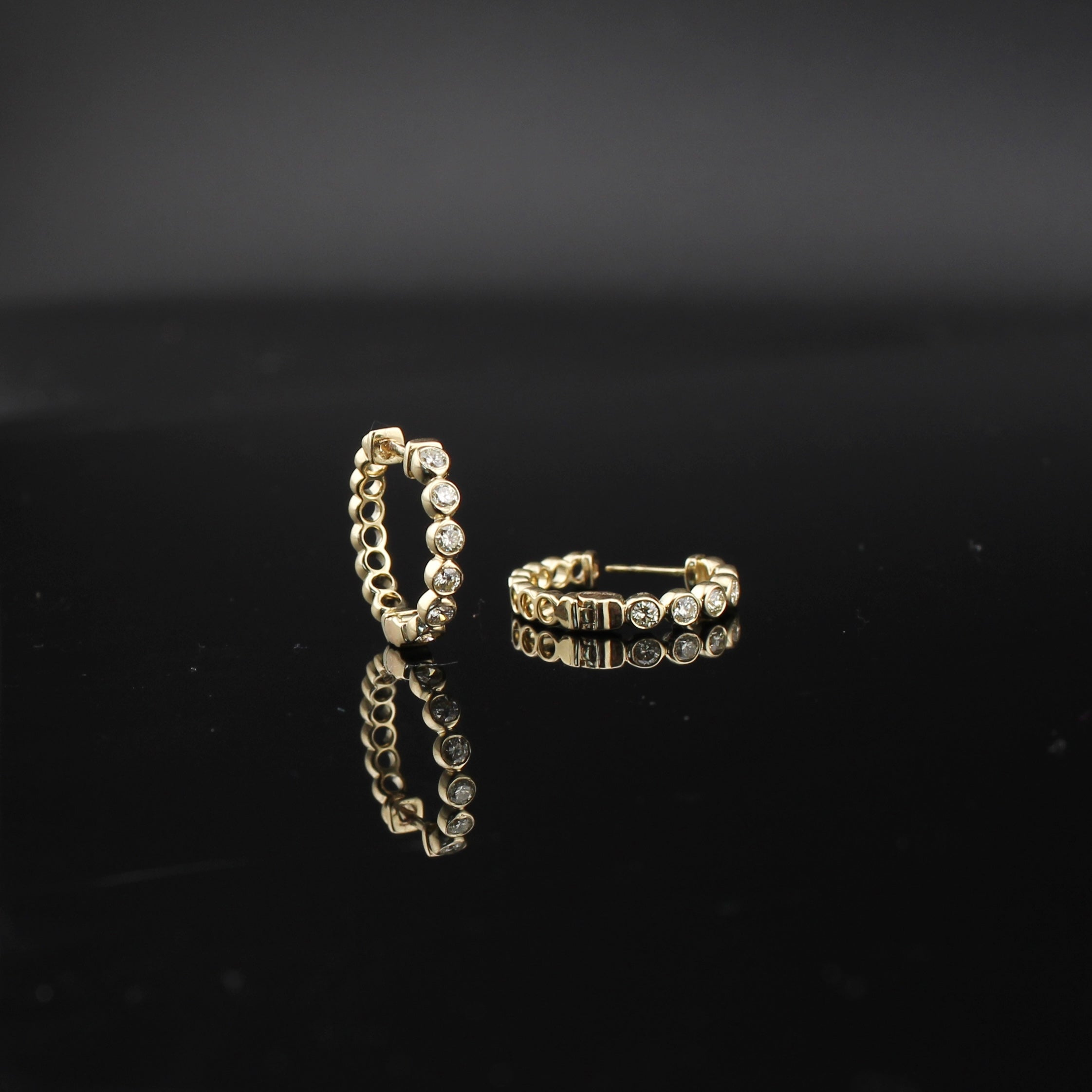 10K Diamond Hoops 0.35 CTW